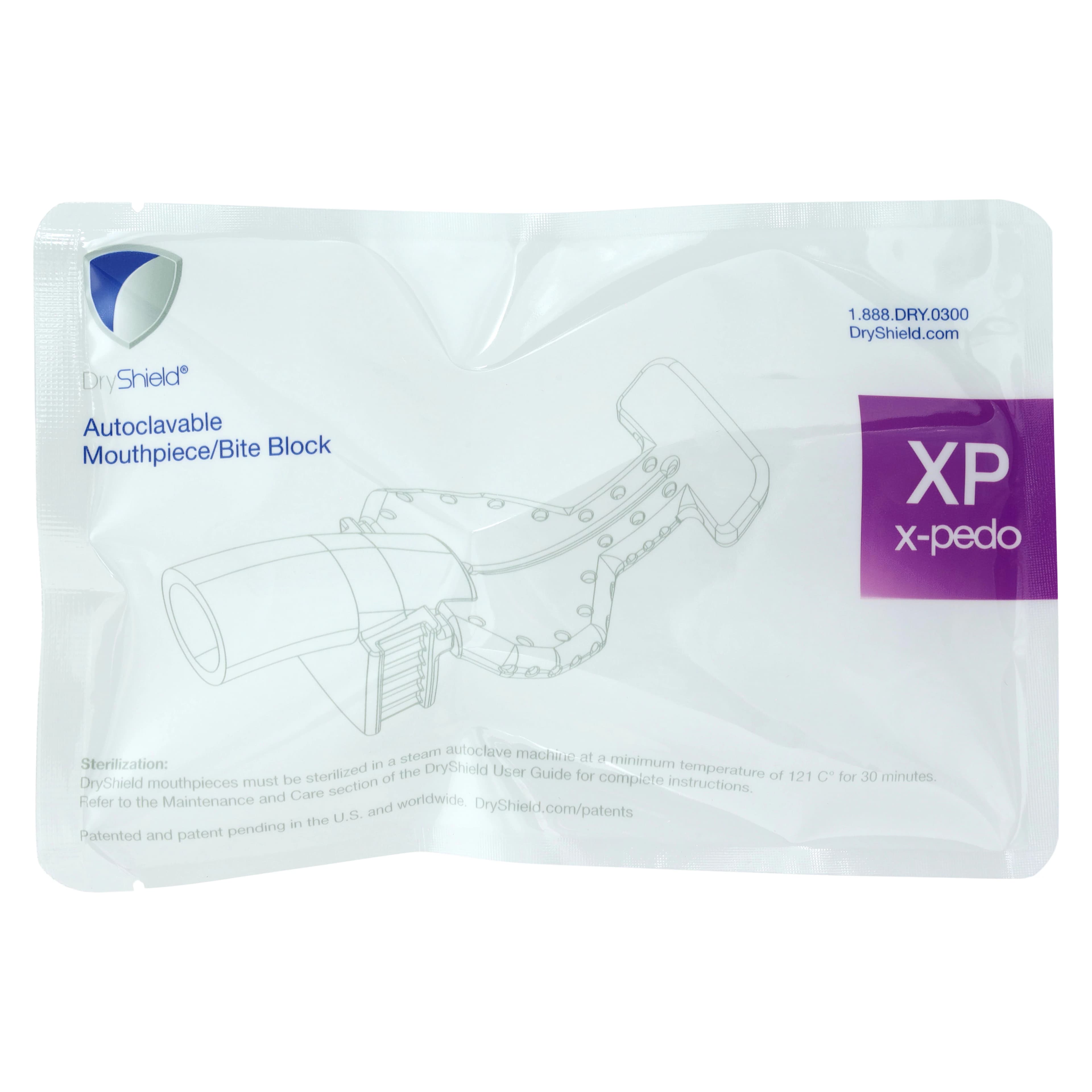 DryShield Autoclavable Mouthpieces, X-Pedo, Extra Pediatric, 4/Pack, DS-MPX-001 thumbnail 2