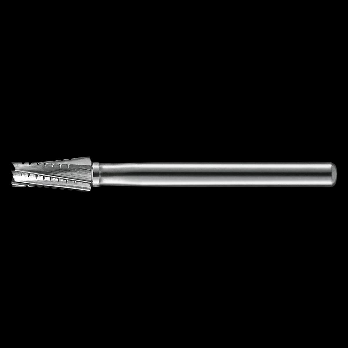 Kerr FG 702 Carbide Bur, Taper Flat End Crosscut Fissure, Friction Grip, 1.6mm Diameter, 4.1mm Length, 10/Pkg, FG702-KC0 - Kerr Operative Carbide Burs FG 702 10/Pk - Image 1