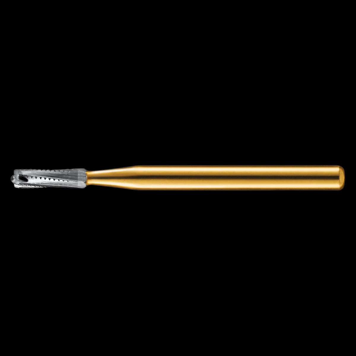Kerr FG1958S Carbide Bur, Fine Cross Cut, Straight Round End, Friction Grip, 1.2mm Diameter, 10/Pk - Kerr Specialty Carbide Burs FG 1958S 10/Pk - Image 1