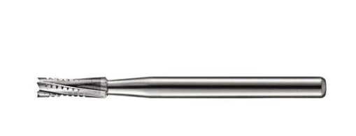 Kerr FGOS558 Carbide Bur, #558, Straight Flat End, Cross-Cut, Friction Grip, Surgical Length, 1.2 mm Diameter, 3.7 mm Head Length, 10/Pkg - Carbide Bur 558 XCut FGOS Pack of 10 - Image 1