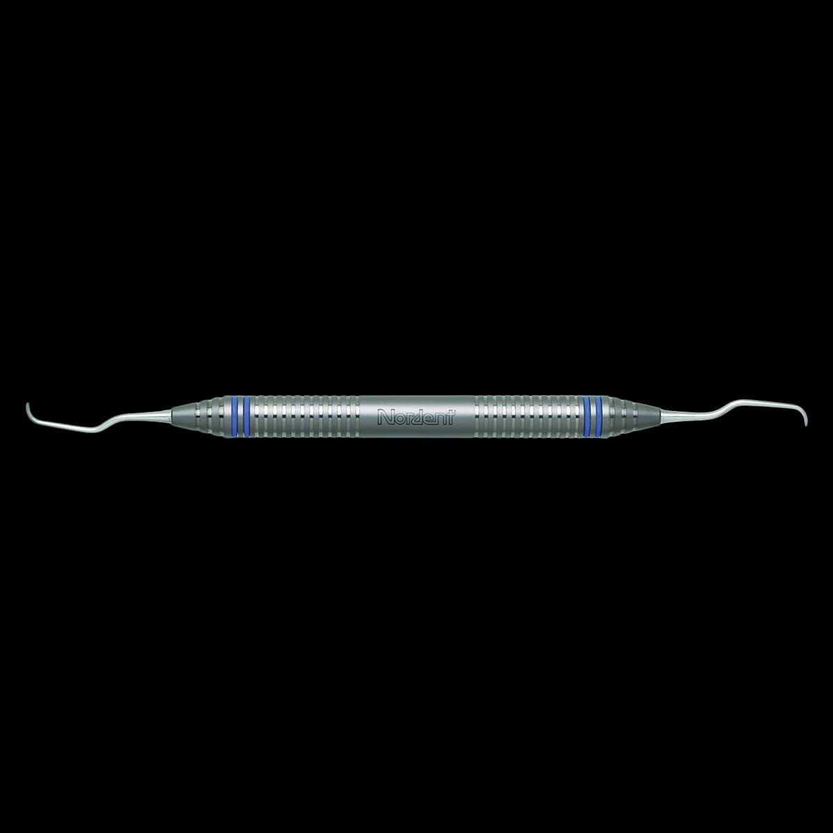 Nordent XDura Gracey Curette #1-2 Long Reach, Double-Ended, DuraLite ColorRing Handle, CENSGR1-2L - Xdura Curette DE TruGracey #1-2 Long Shank DuraLite ColorRing - Image 1