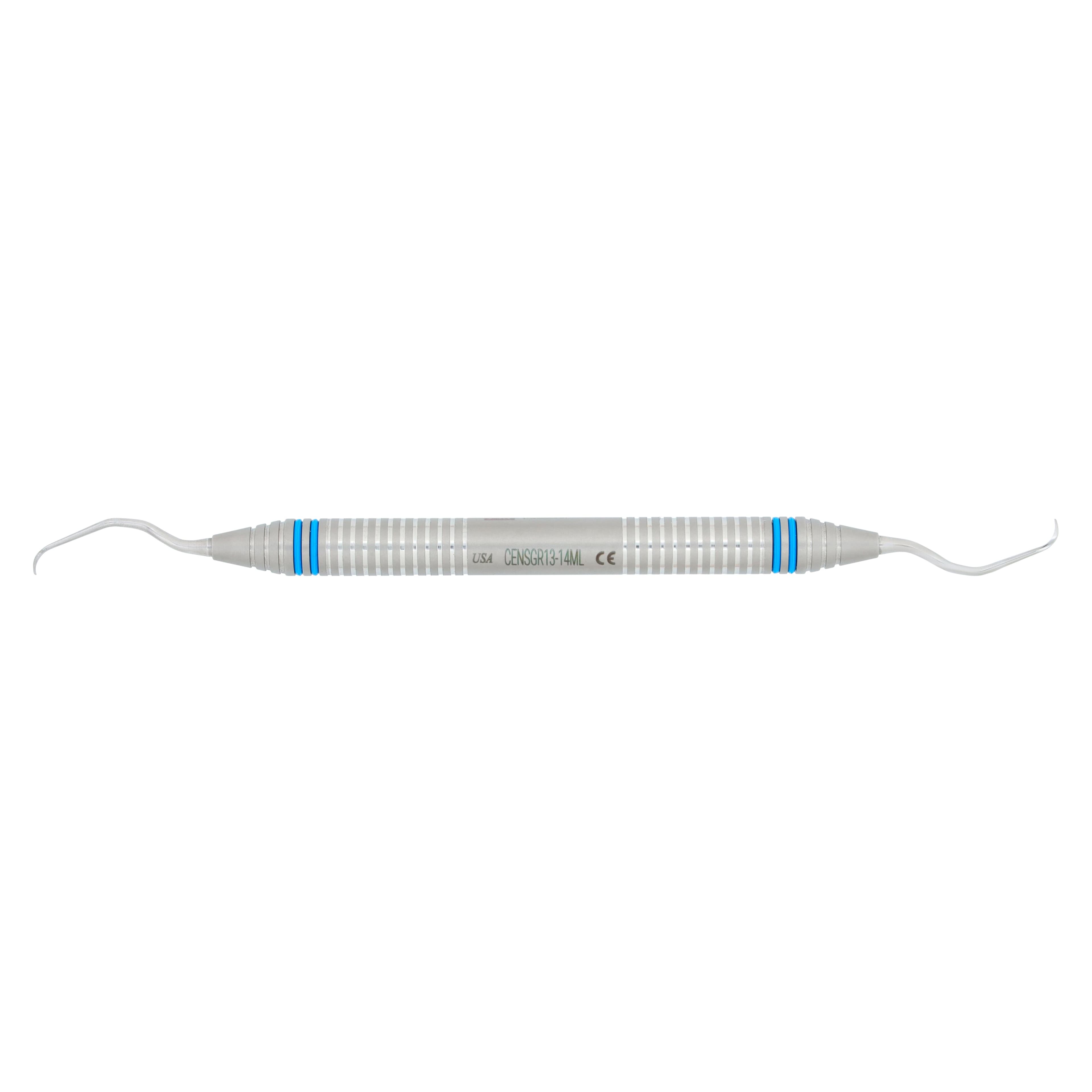 Nordent XDURA Gracey Curette #13-14, Mini Blade/Long Reach, Double-Ended, DuraLite ColorRing Handle thumbnail 5