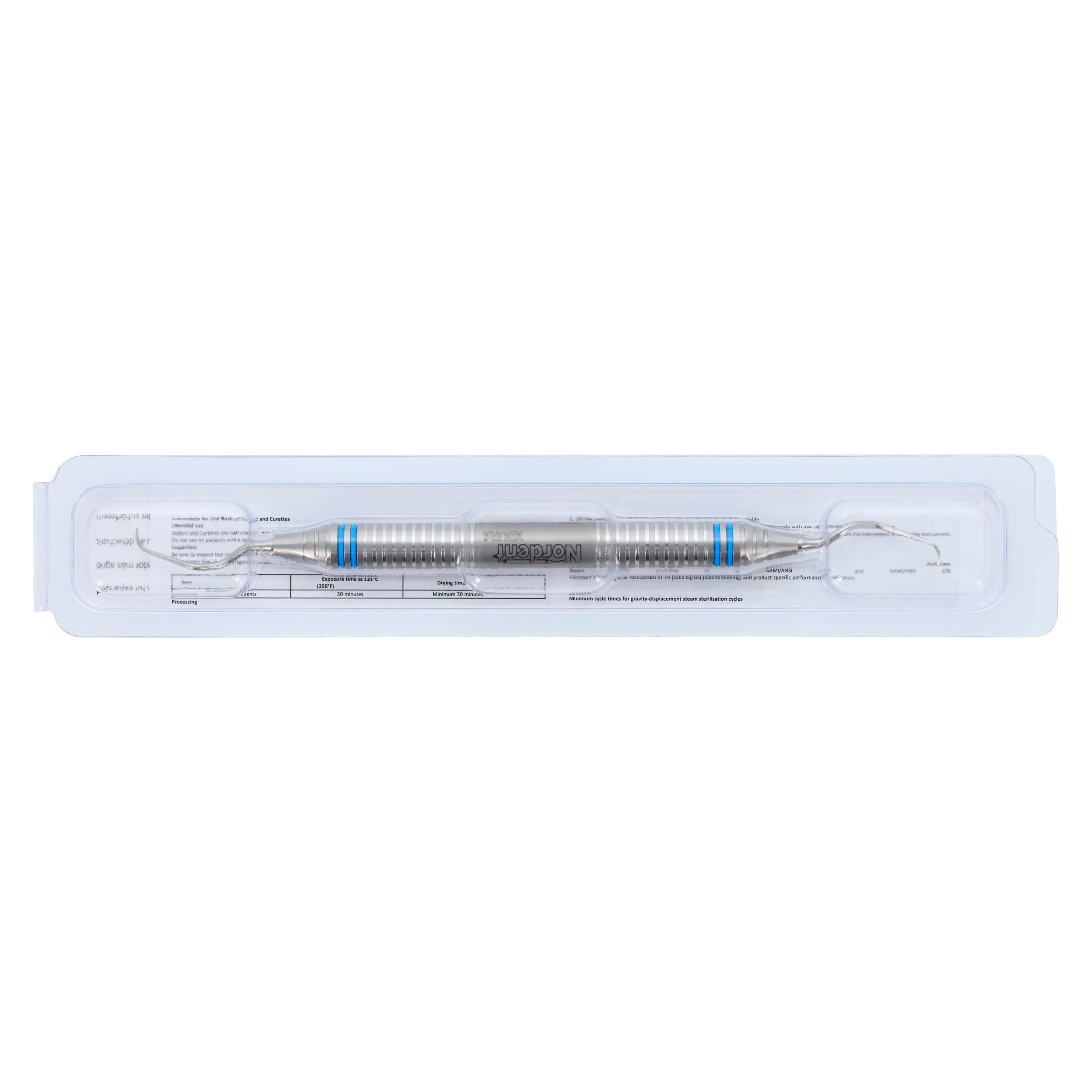 Nordent XDURA Gracey Curette #13-14, Mini Blade/Long Reach, Double-Ended, DuraLite ColorRing Handle thumbnail 7