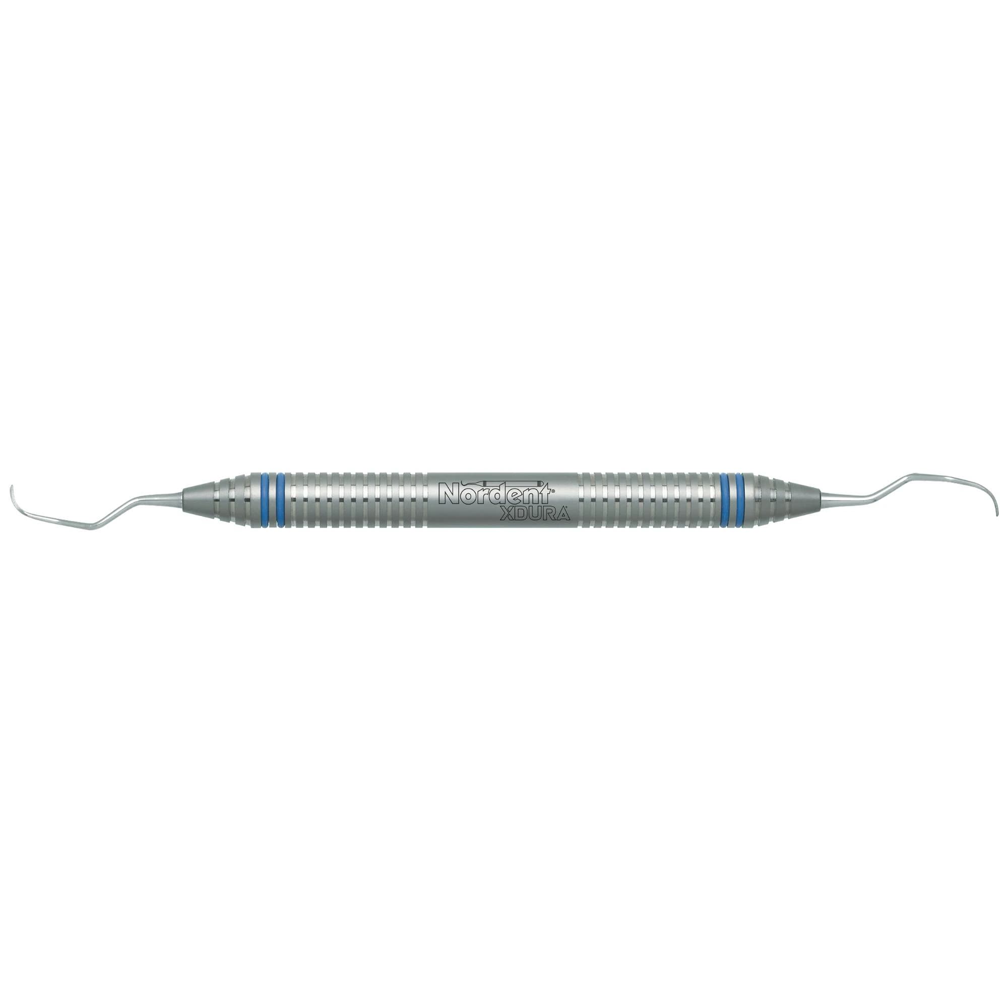 Nordent XDURA Universal Curette, Double-Ended, Langer #3-4, DuraLite ColorRings Handle, Stainless Steel, Each - XDURA&reg; Universal Curettes - Langer #3-4 - DuraLite&reg; ColorRings - Image 1