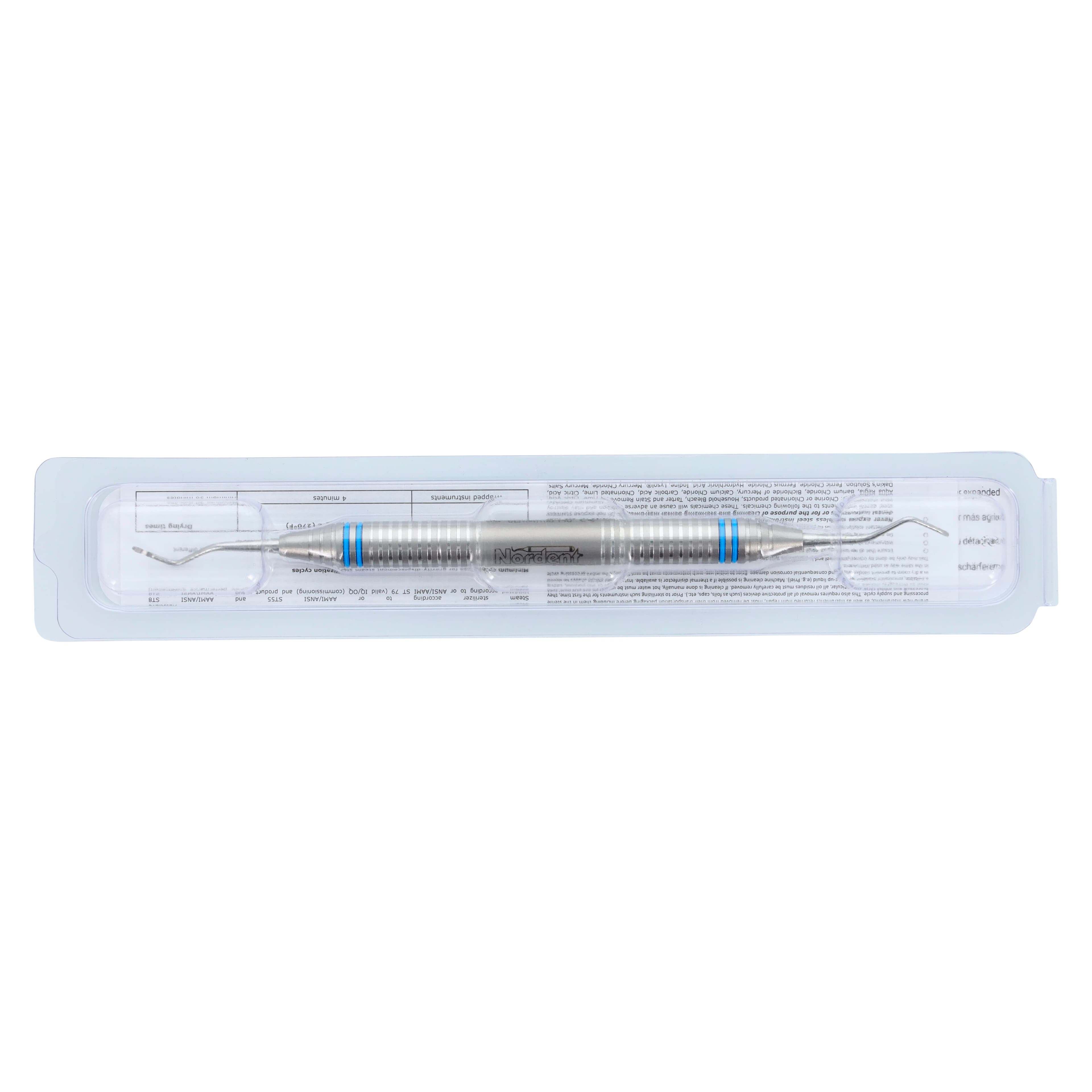 XDURA Universal Curette, Double-Ended, McCall #13S-14S, DuraLite ColorRings Handle, Stainless Steel thumbnail 7