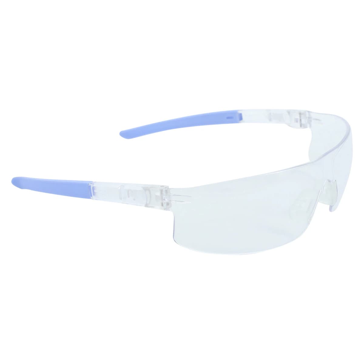 ProVision® Econo Tilts™ Safety Eyewear, Clear Frame/Clear Lens/Blue Tips, Full Size thumbnail 2