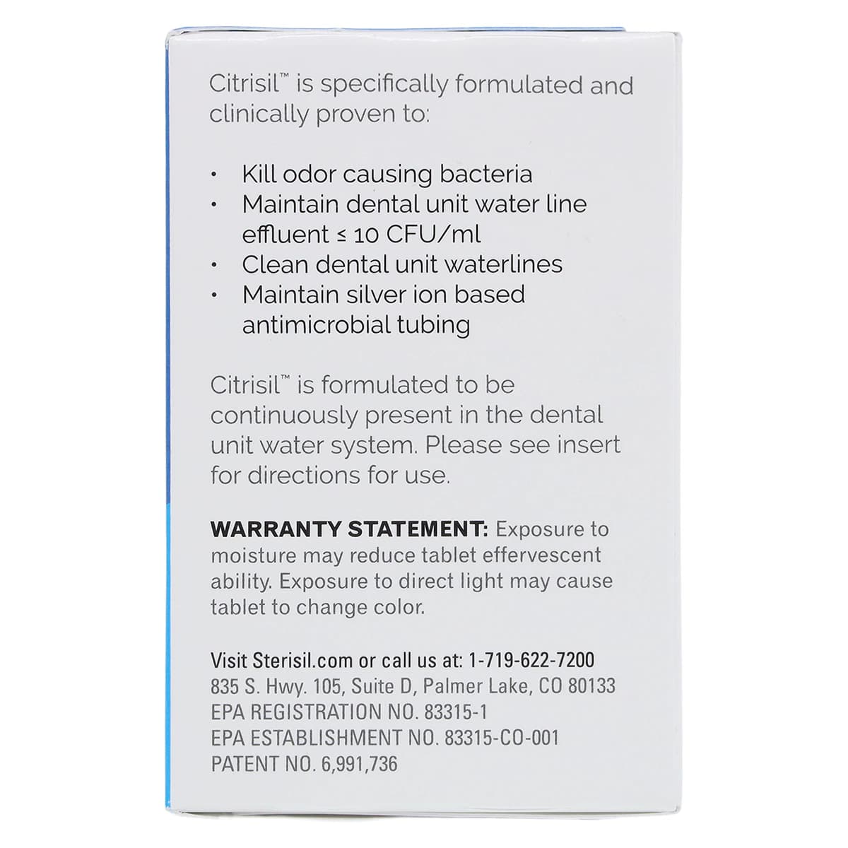 Citrisil Blue Dental Waterline Maintenance Tablets, 0.7–1 L Bottles, 50/Box, CS-50-B thumbnail 4