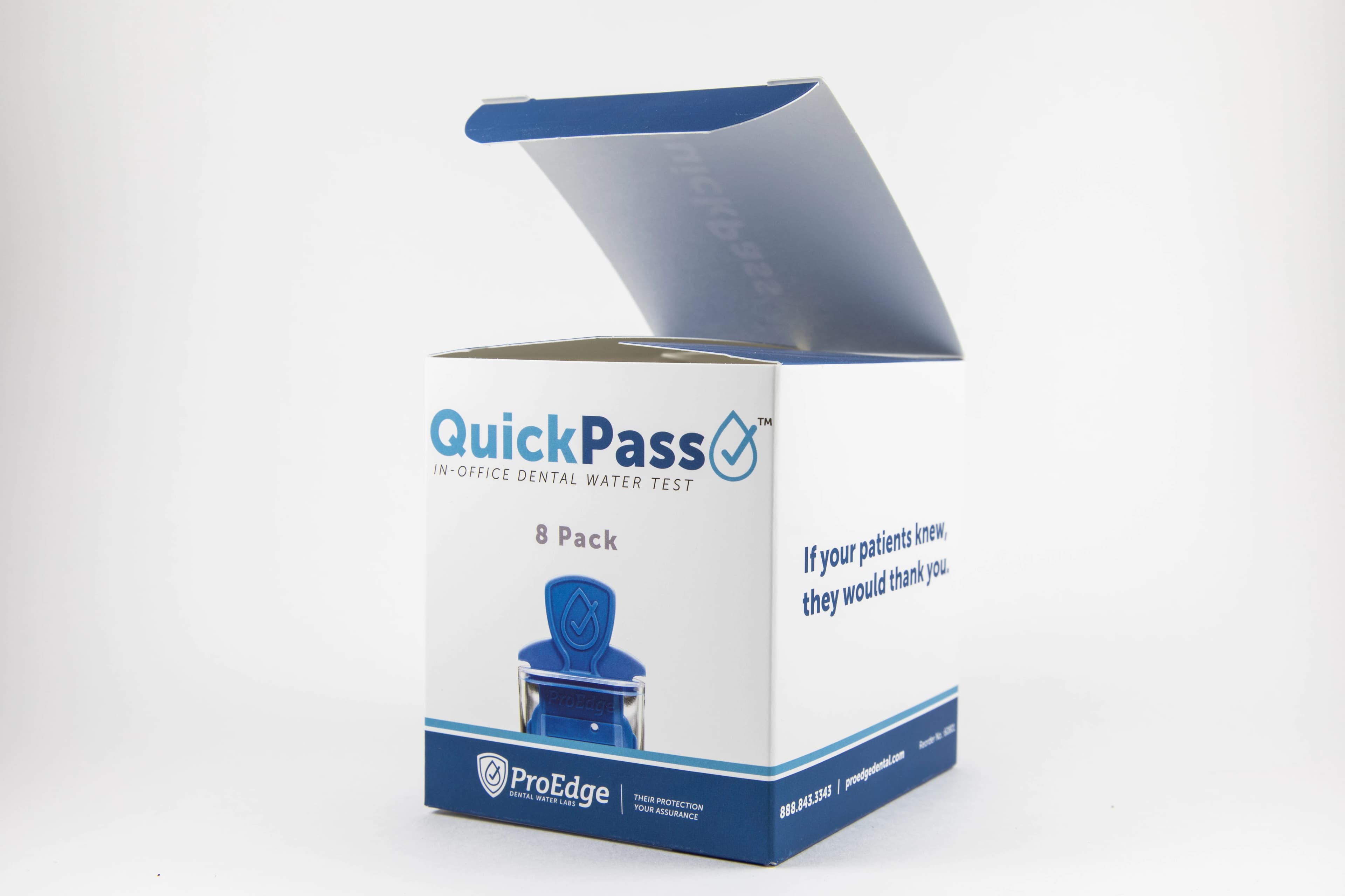 QuickPass In-Office Dental Waterline Test, 8 Tests/Pack, 60801 - QuickPass In-Office Dental Waterline Test Pack (8) - Image 1