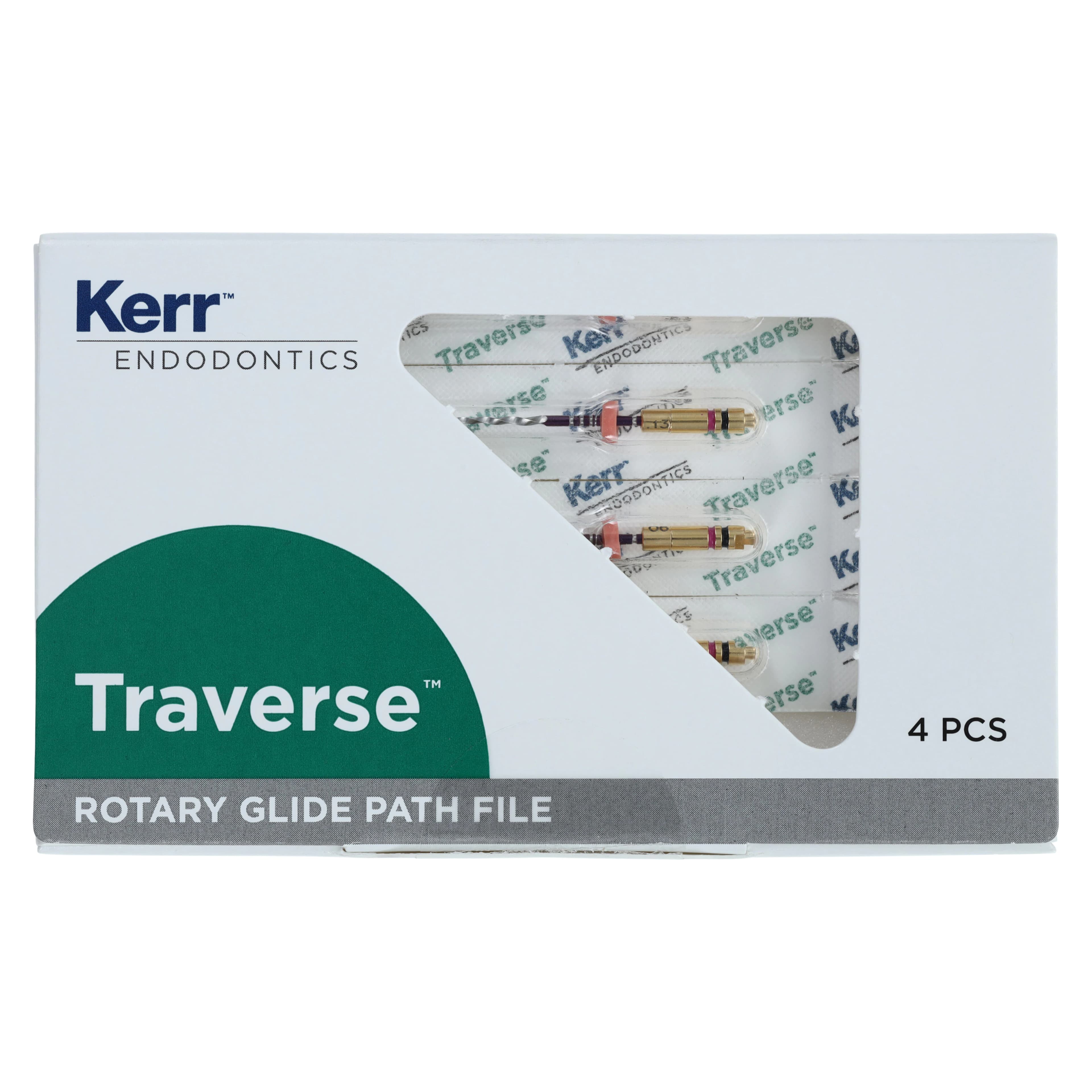 Kerr Traverse Rotary Glide Path File, Taper .06, Tip Size .13, 25 mm, 4/Pk, 818-2132 thumbnail 4