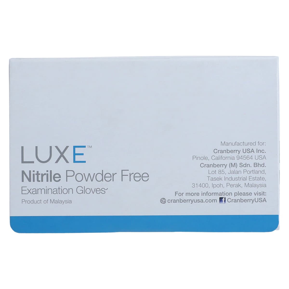 Cranberry LUXE Nitrile Exam Gloves, Powder Free, Non-Sterile, X-Small, Azure Blue, 300/Box, CR3665 thumbnail 6
