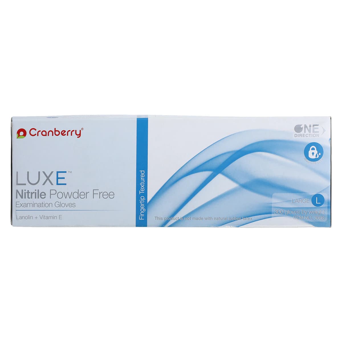 Cranberry LUXE Nitrile Exam Gloves, Powder Free, Non-Sterile, Large, Azure Blue, 300/Box, CR3668 thumbnail 7