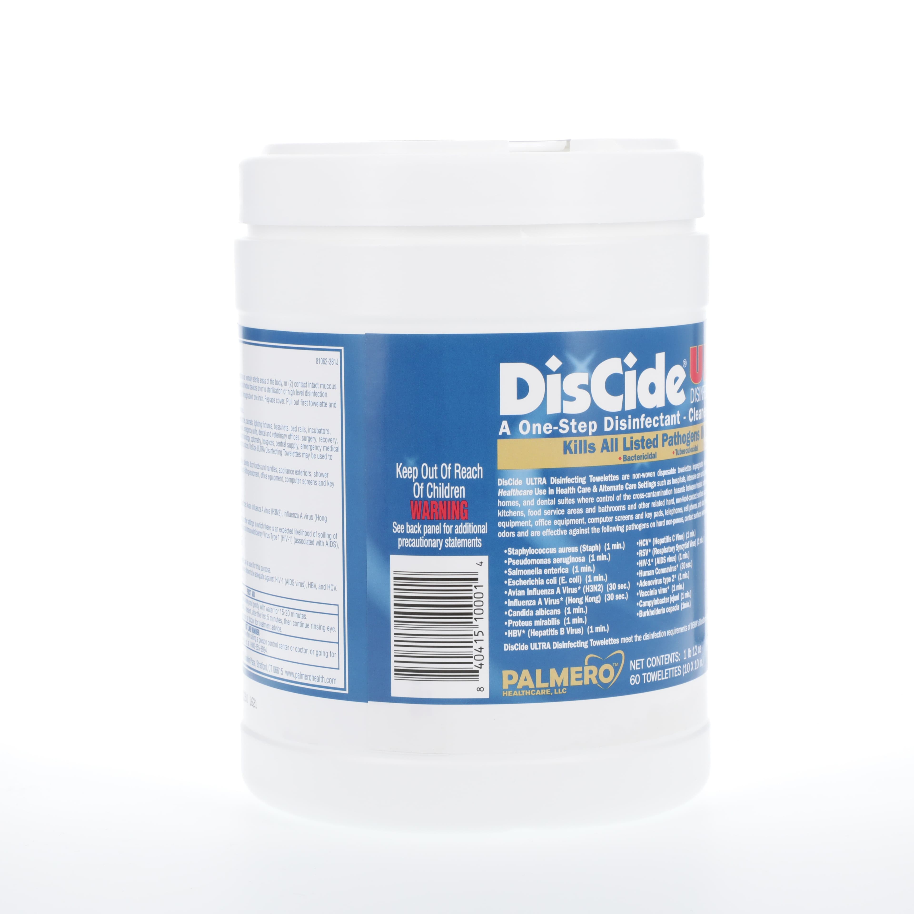 DisCide Ultra Disinfecting Towelettes, 10.5" x 10", 60/Canister, 10DISXL thumbnail 4