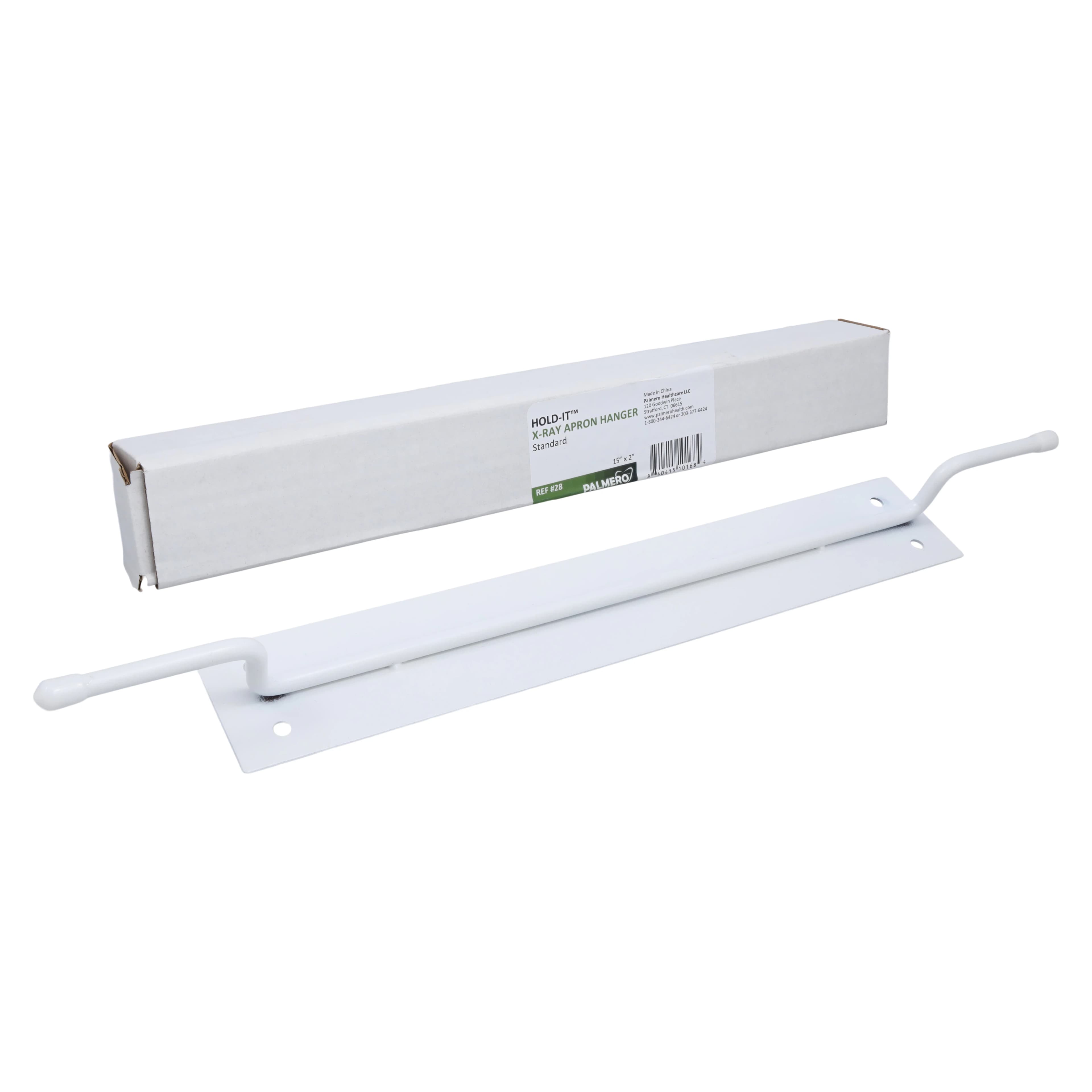 Hold-It Standard X-Ray Apron Hanger, White-Coated Steel, 15" x 2", 1/Pk, 28 thumbnail 2