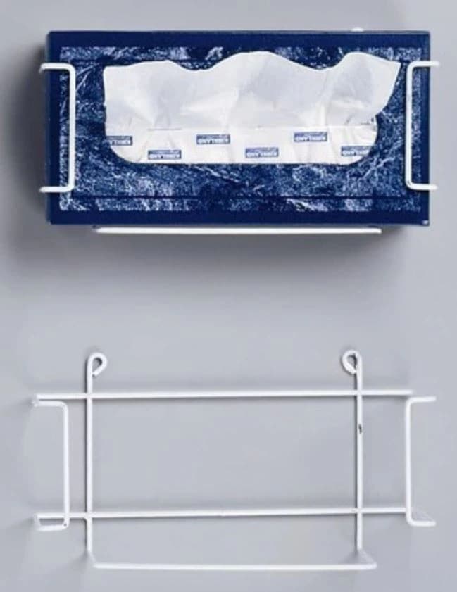 Hold-It Rectangular Tissue Box Holder, Professional Size, White, 1/Pk, 1859R thumbnail 2