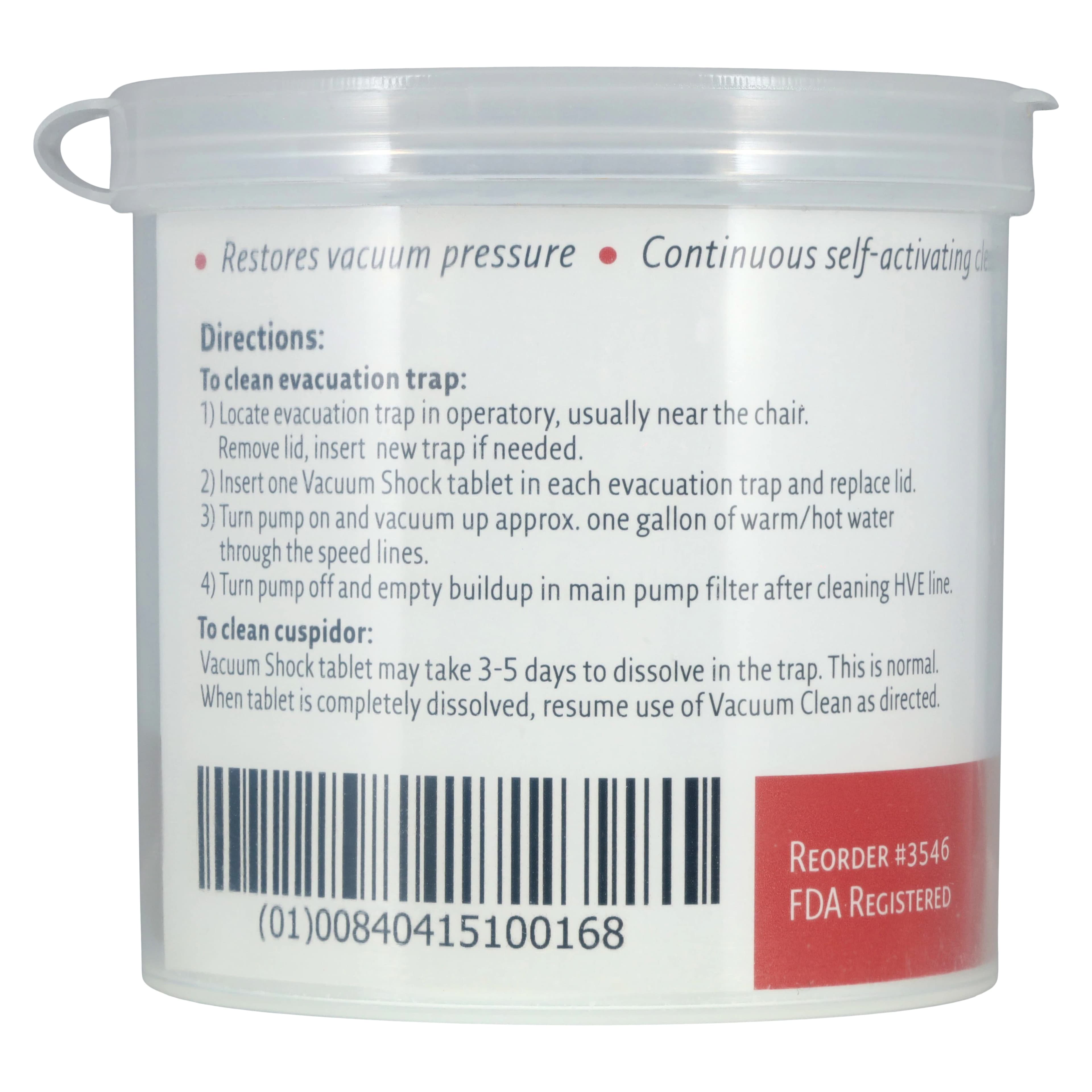 Vacuum Shock Time-Release Evacuation System Maintenance Tablets, 6/Bottle, 3546 thumbnail 3