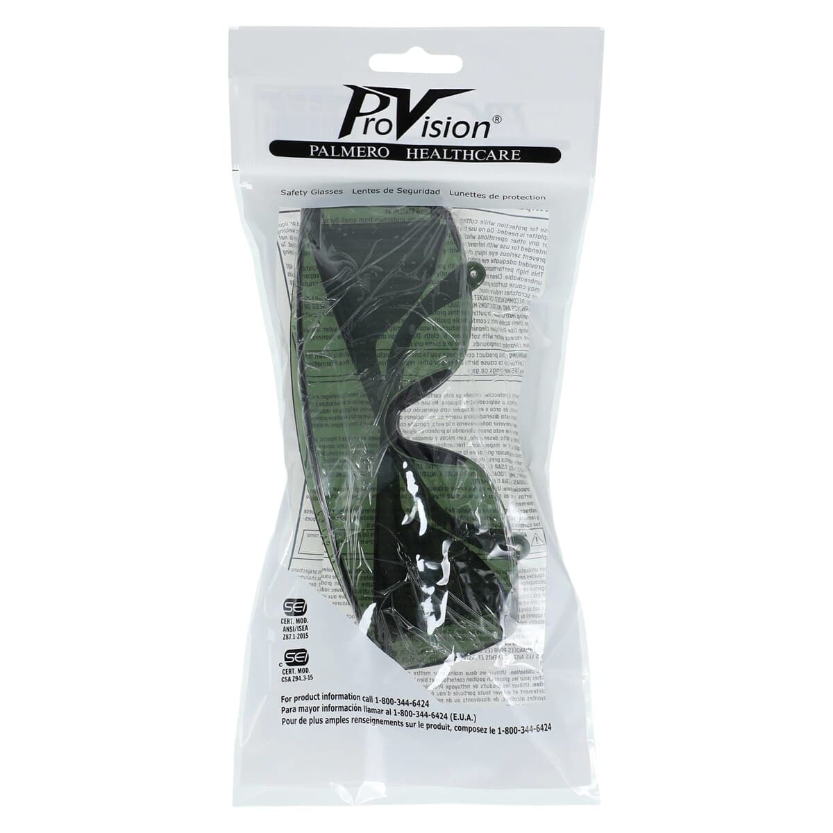 ProVision EyeSavers Safety Eyewear, Green Frame/Green Lens, Fits Over Glasses, ANSI Z87.1, One Size, 18S thumbnail 5