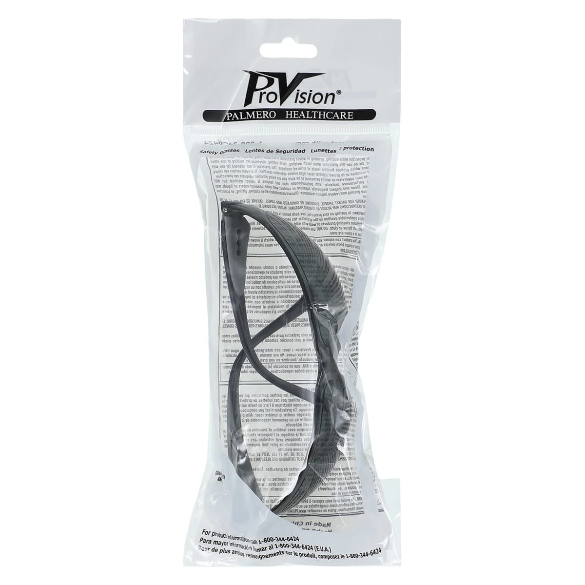 ProVision Contour Wraps Safety Eyewear, Gray Lens, Black Frame, Anti-Fog, ANSI Z87.1, One Size, 3552 thumbnail 5