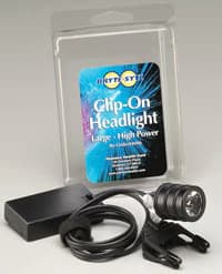 Palmero Bryte-Syte High Power Clip-On Headlight LED, 30 Lumens, 1-Watt, Corded with Battery Pack, 4006 - Bryte-Syte High Power Headlights - Image 1