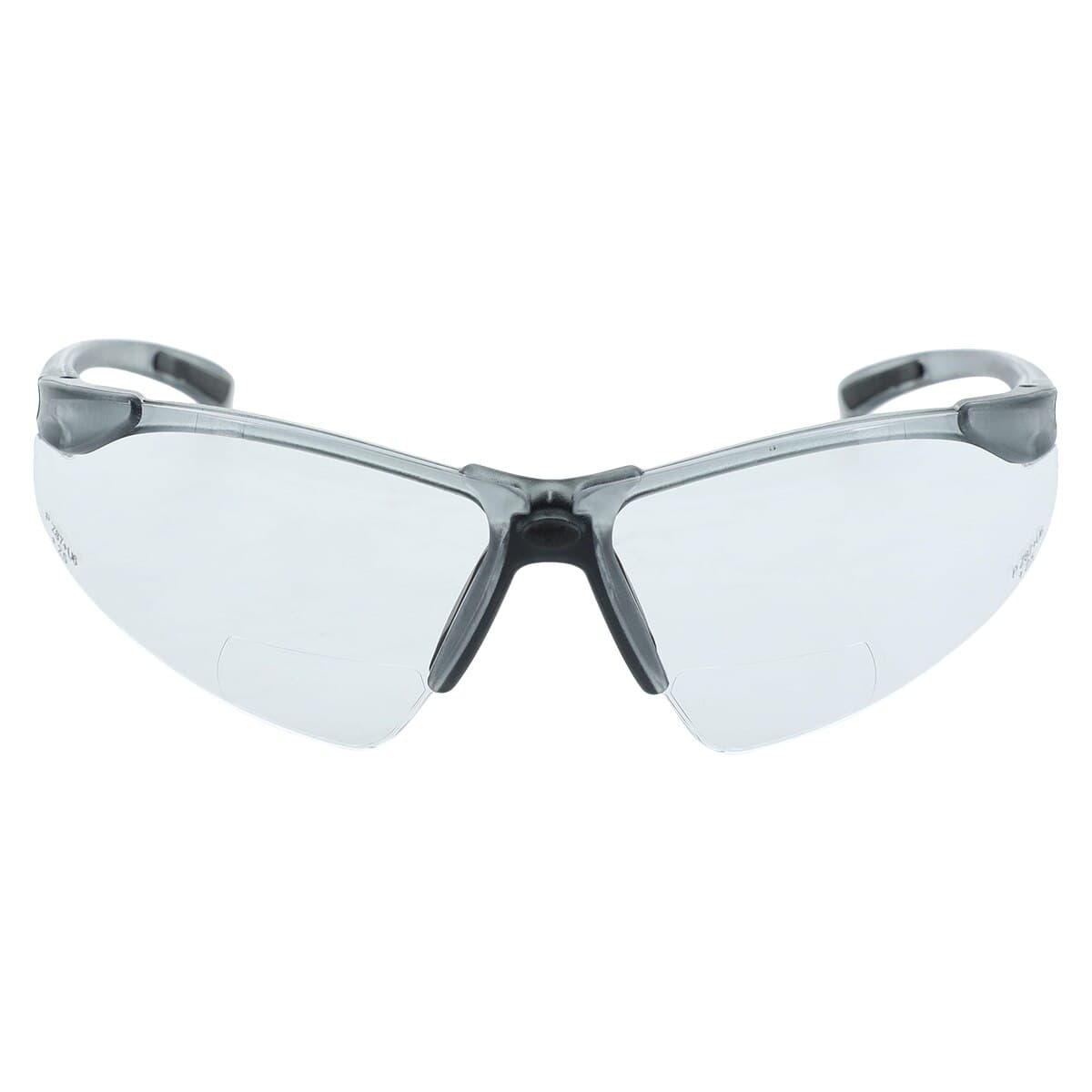 ProVision Tech Specs Bifocal Safety Eyewear, 2.5 Diopter, Gray Frame, Clear Lens, Anti-Fog, ANSI Z87.1, 3720D thumbnail 3