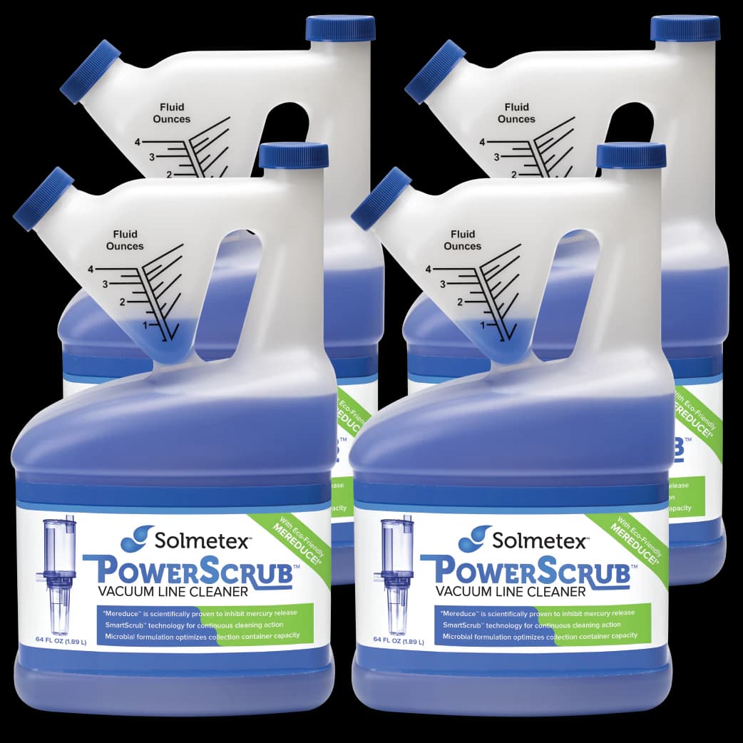 Solmetex PowerScrub Vacuum Line Cleaner, Case Kit, 64 oz Bottles, 4/Case, PCS-VLCK thumbnail 2
