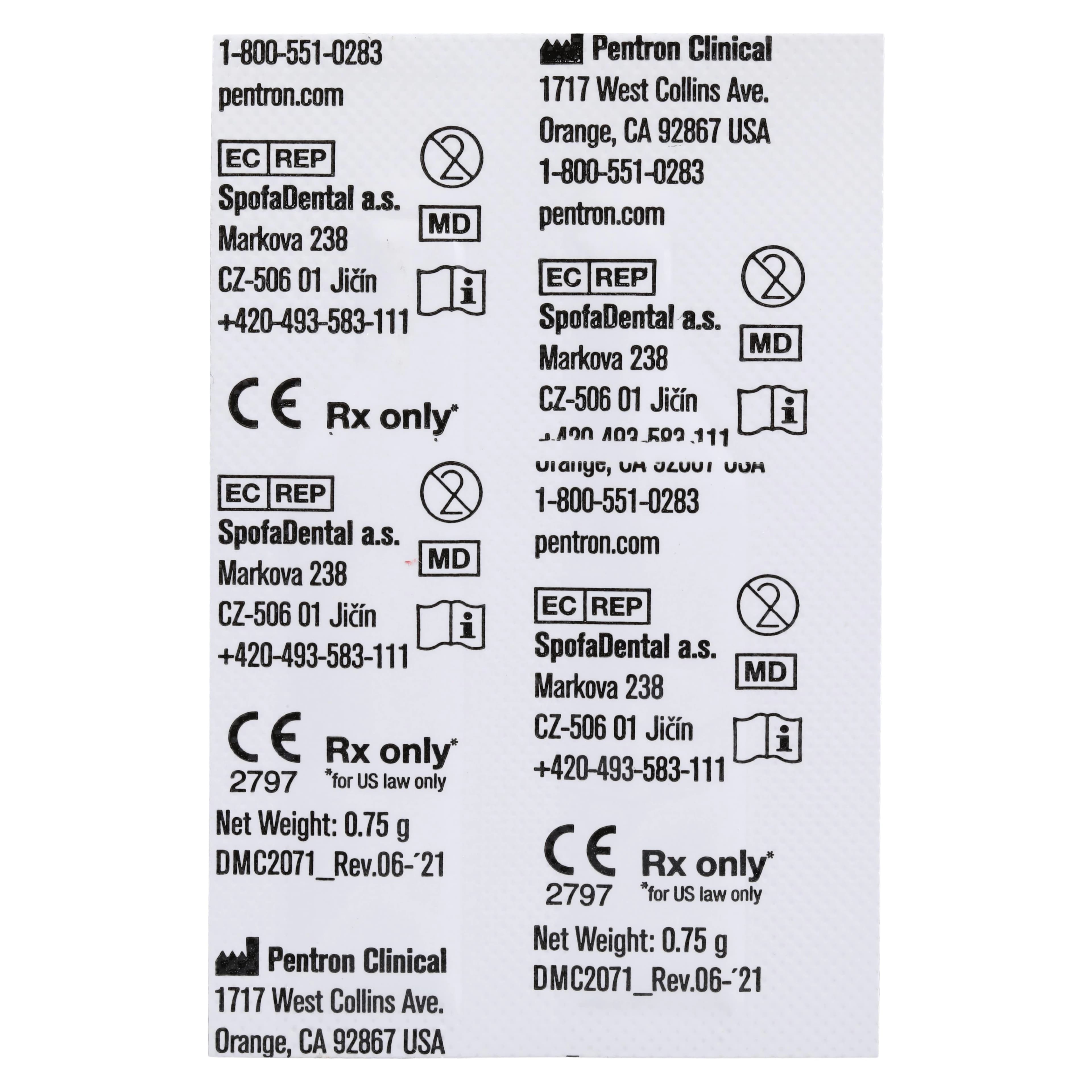 Zone Temporary Cement Unit-Dose, Zinc Oxide Non-Eugenol, Translucent, 25/Box, 27039DX thumbnail 4
