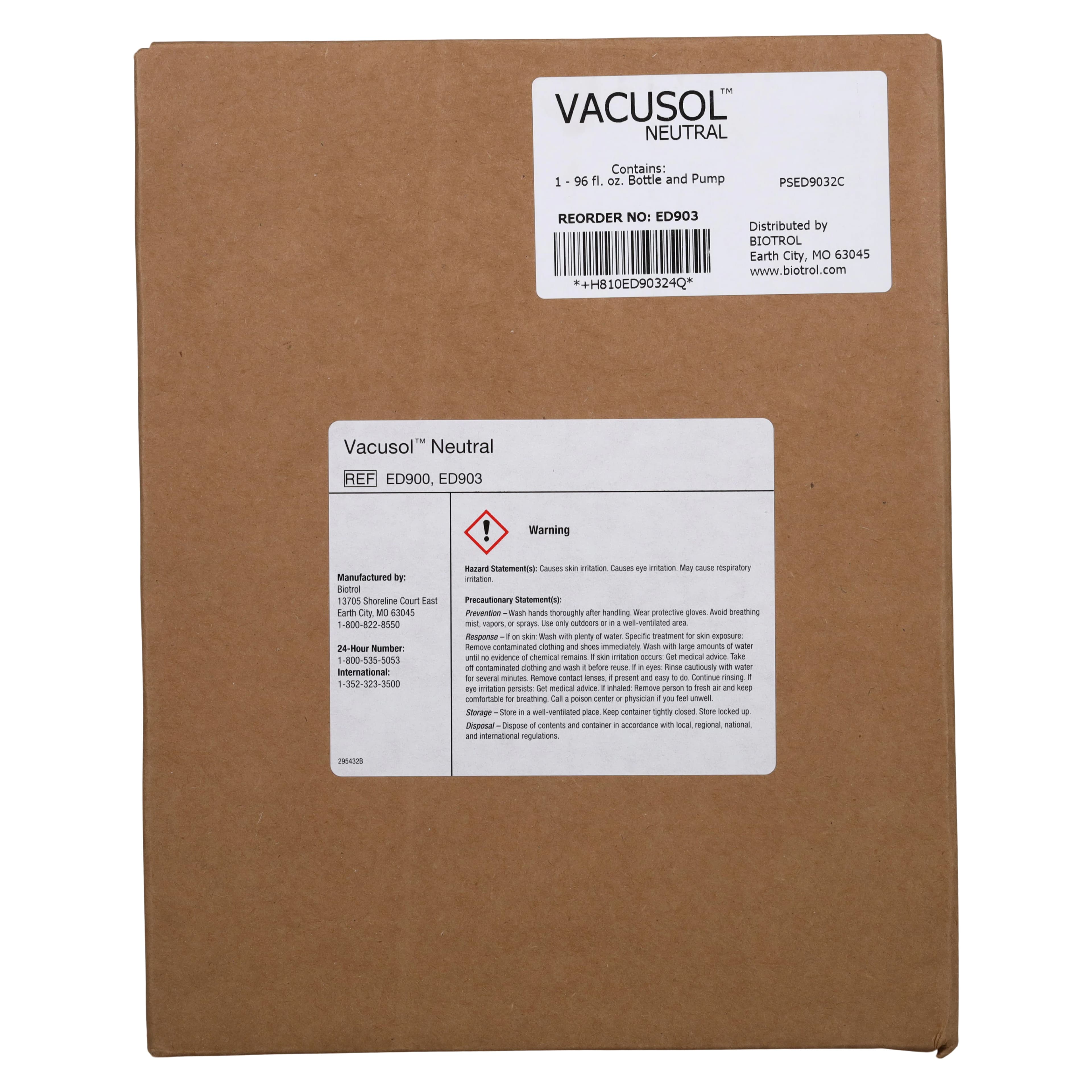 Vacusol Neutral Concentrate Dental Evacuation System Cleaner, 96 oz Bottle, ED903CS thumbnail 4