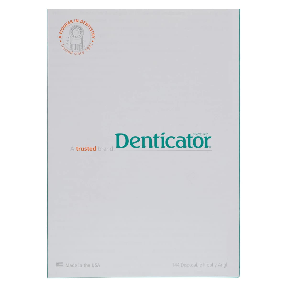 Denticator Original Green Disposable Prophy Angle, Soft Green 4-Web Cup, Latex-Free, 144/Box, 501314 thumbnail 3