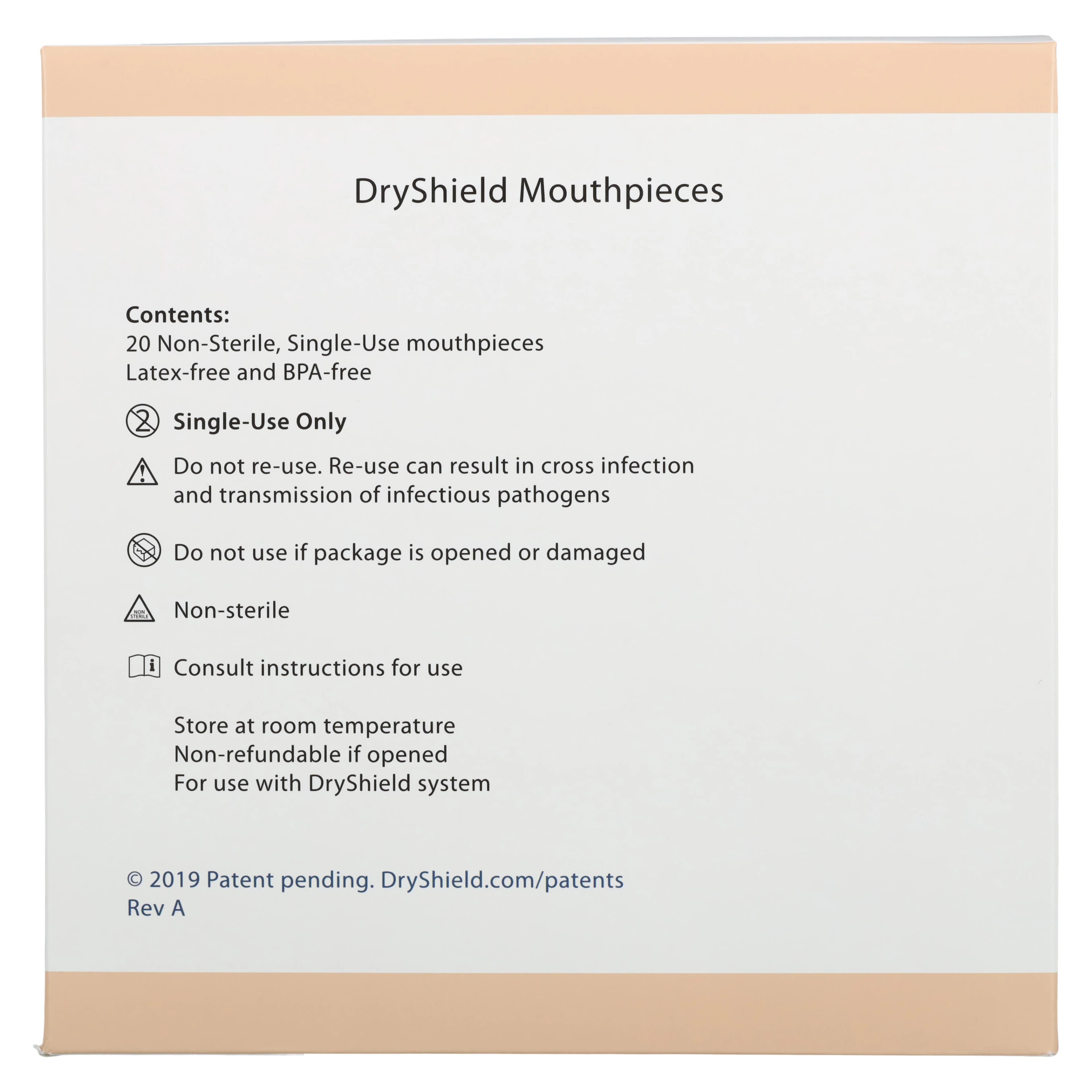 DryShield Single-Use Disposable Mouthpieces, Small, 20/Pack, DS-SUS-400 thumbnail 4