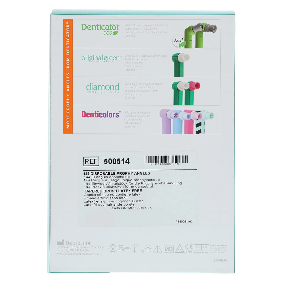 Denticator Disposable Prophy Angle with Tapered Brush, Latex-Free, 144/Box, 500514 thumbnail 5