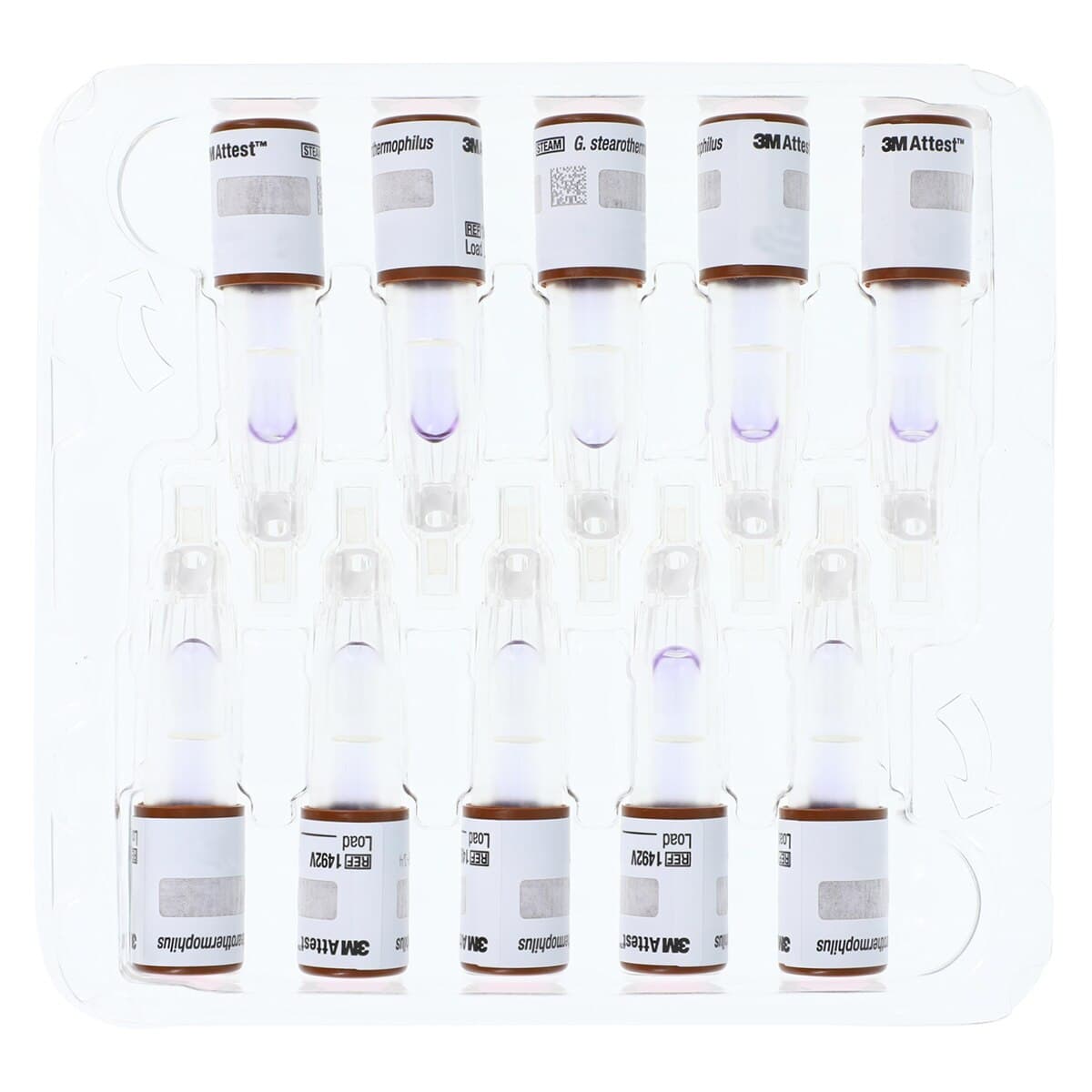 3M Attest Super Rapid Readout Steam Biological Indicator 1492V, Brown Cap, 24-Minute, 50/Box thumbnail 3