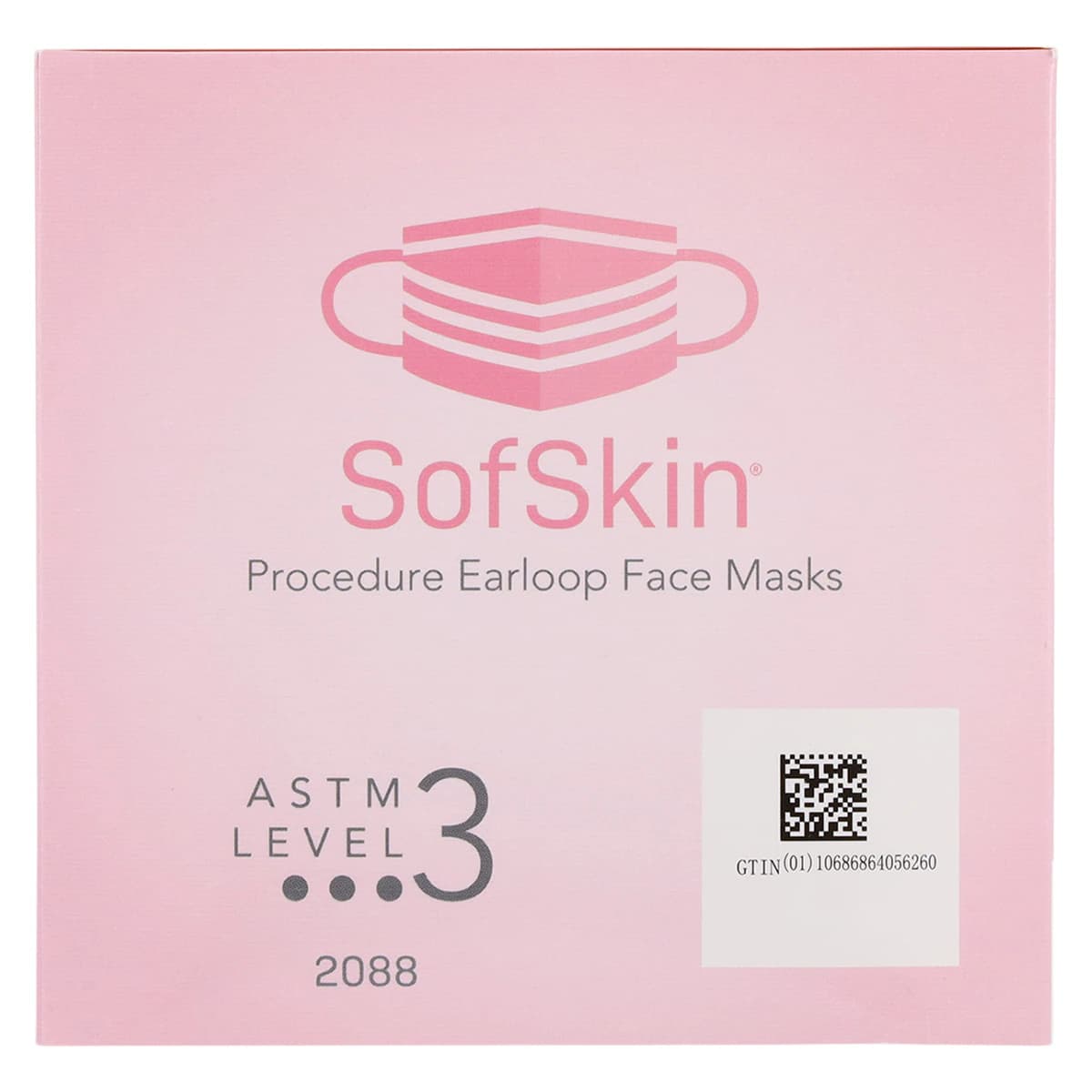 SafeMask SofSkin Procedure Earloop Masks, ASTM Level 3, Pink, 50/Box, 2088 thumbnail 7