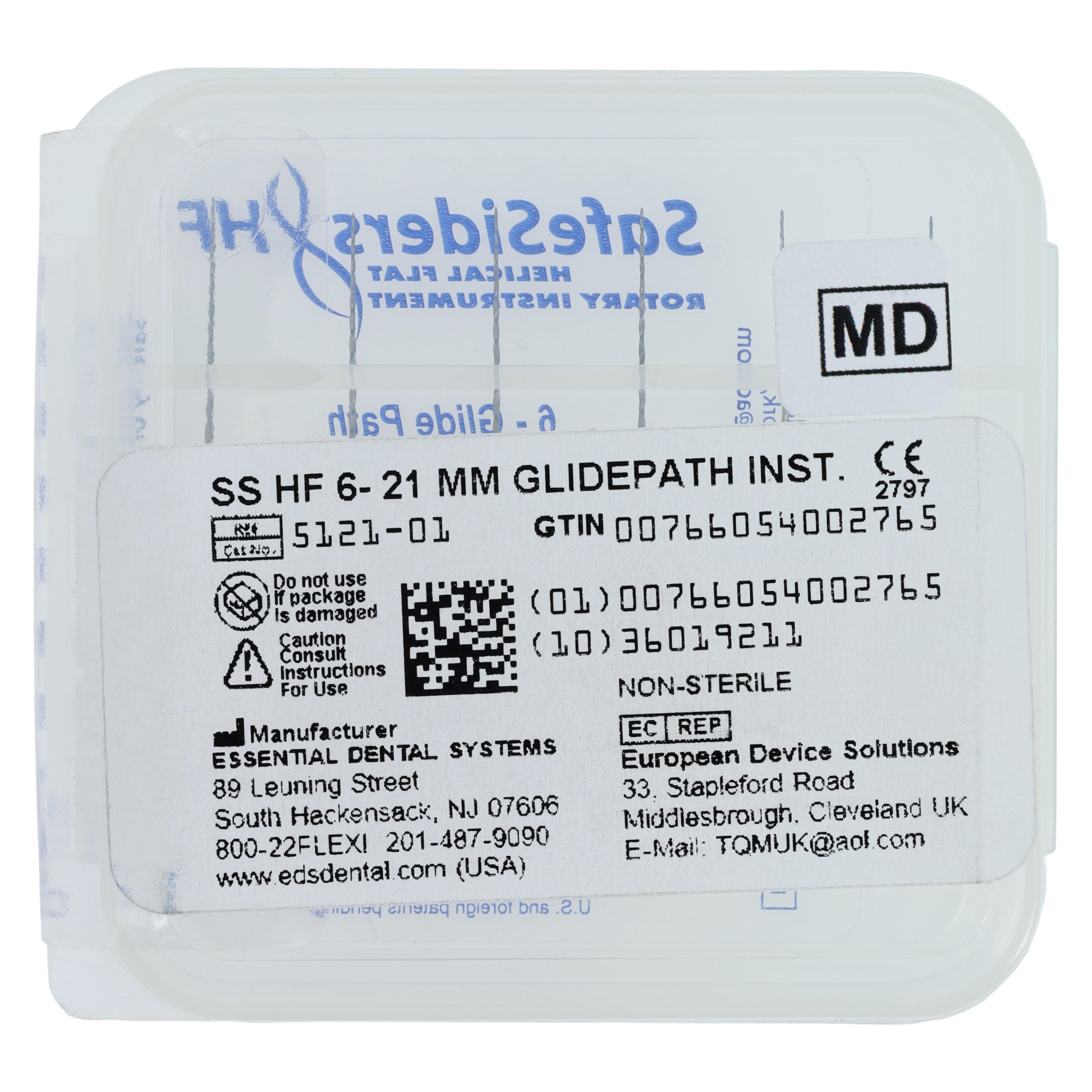 SafeSider HF Glidepath Endo Rotary Instrument, 21mm, Size #20, 0.02 Taper, 6/Pk, 5121-01 thumbnail 2