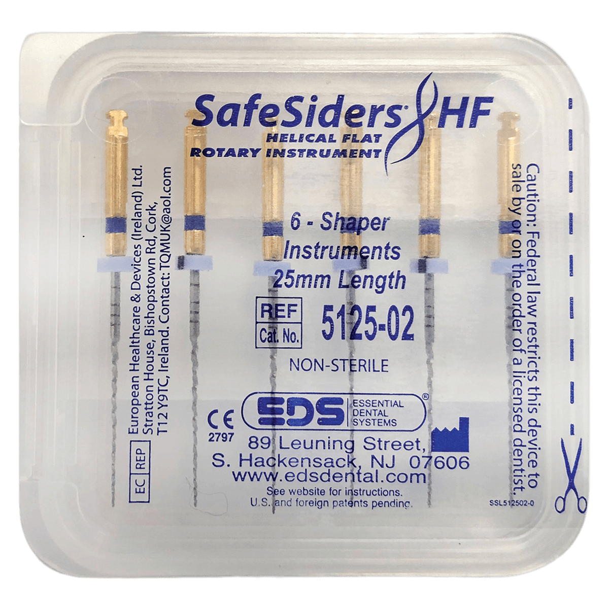 SafeSider HF Shaper Rotary Instrument, 25 mm, Size #30, 0.02 Taper, 6/Pk, 5125-02 - SafeSider HF Shaper 25mm 6/Pk - Image 1