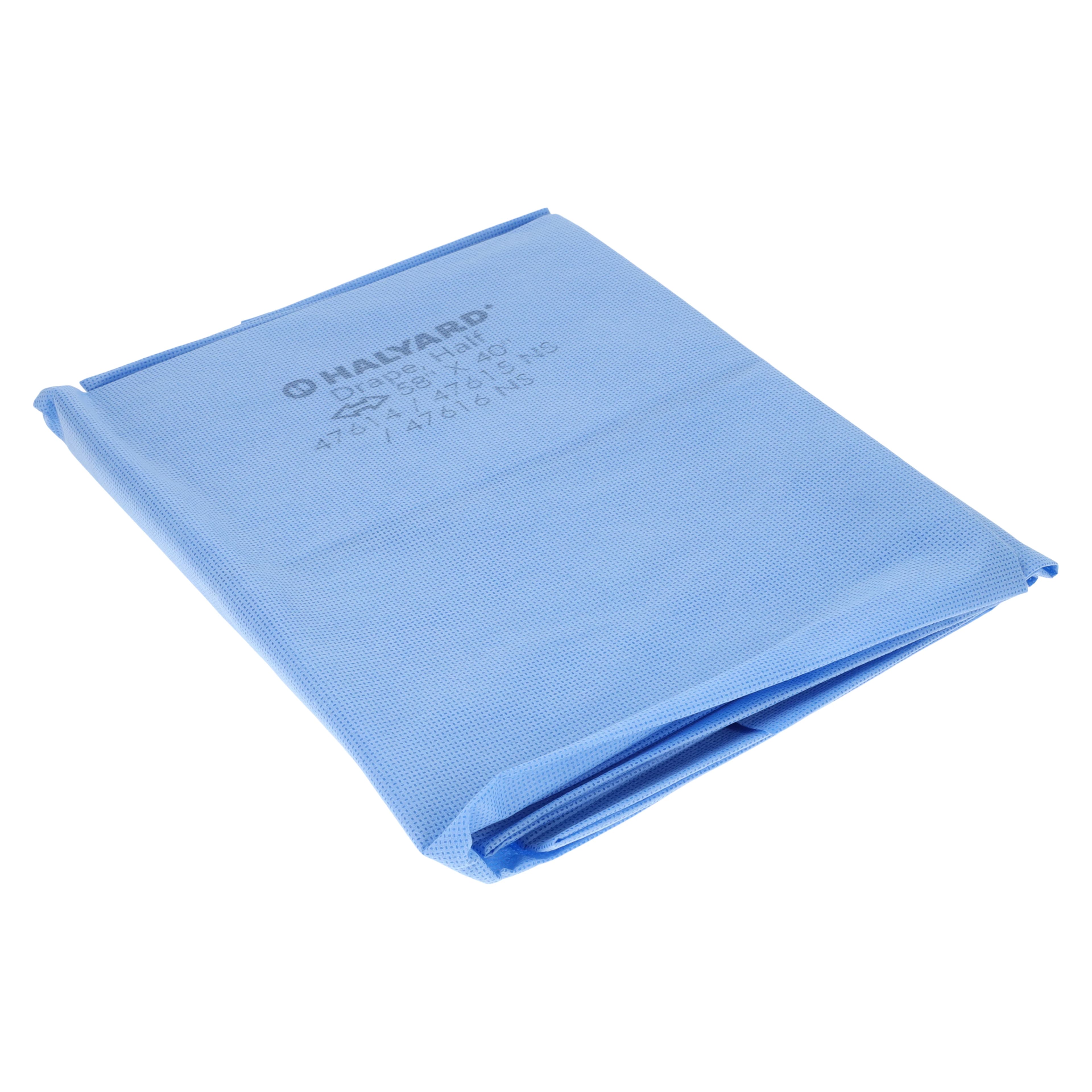 O & M Halyard Half Drape Sheets, Sterile, 40" x 58", Case of 60 - Half Drape Sheets 40" x 58" Case of 60 - Image 1