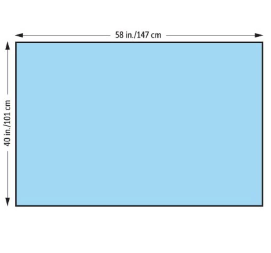 O & M Halyard Half Drape Sheets, Sterile, 40" x 58", Case of 60 thumbnail 2