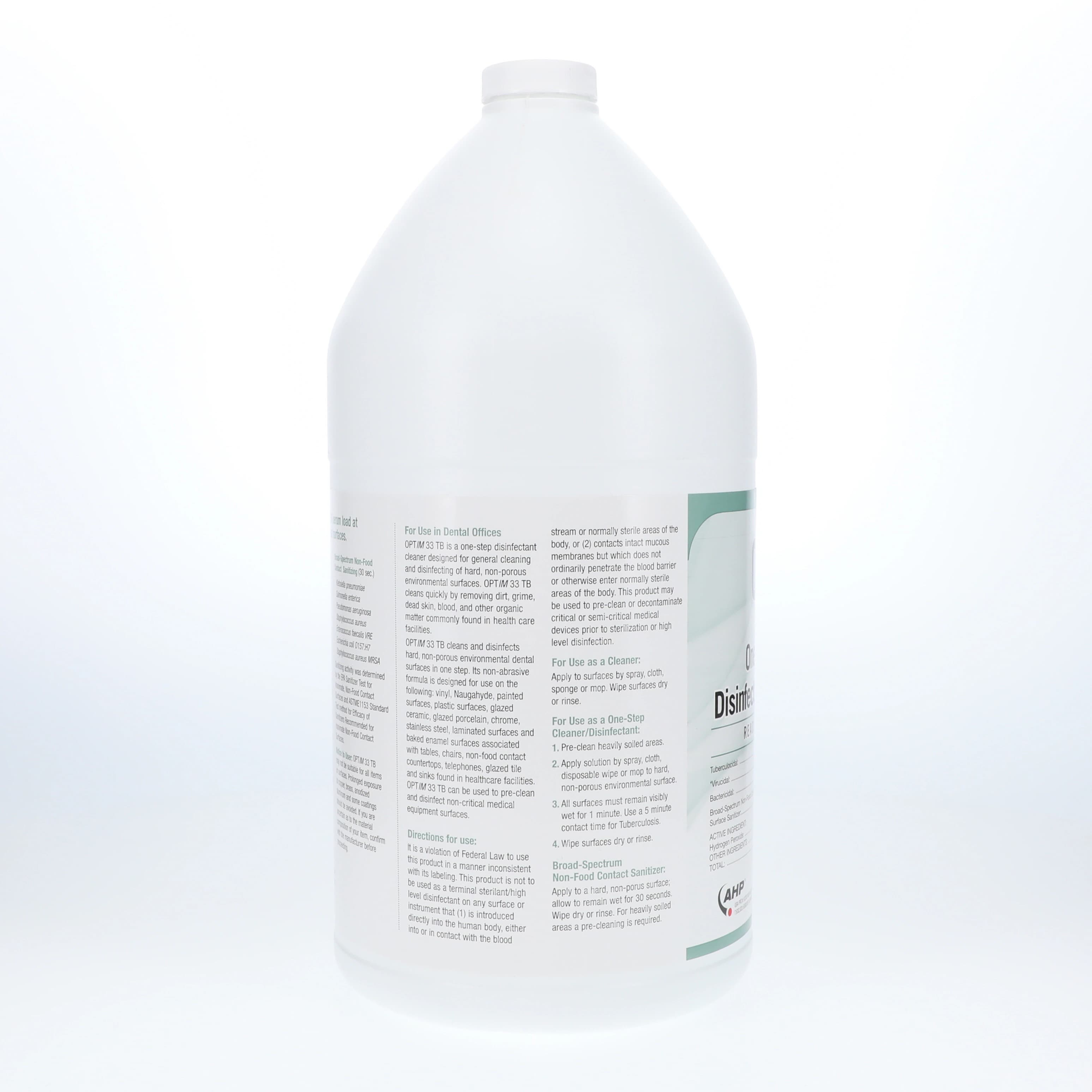 Optim 33TB One-Step Surface Cleaner & Disinfectant, 1 Gallon Bottle, OPT33-4X1 thumbnail 4