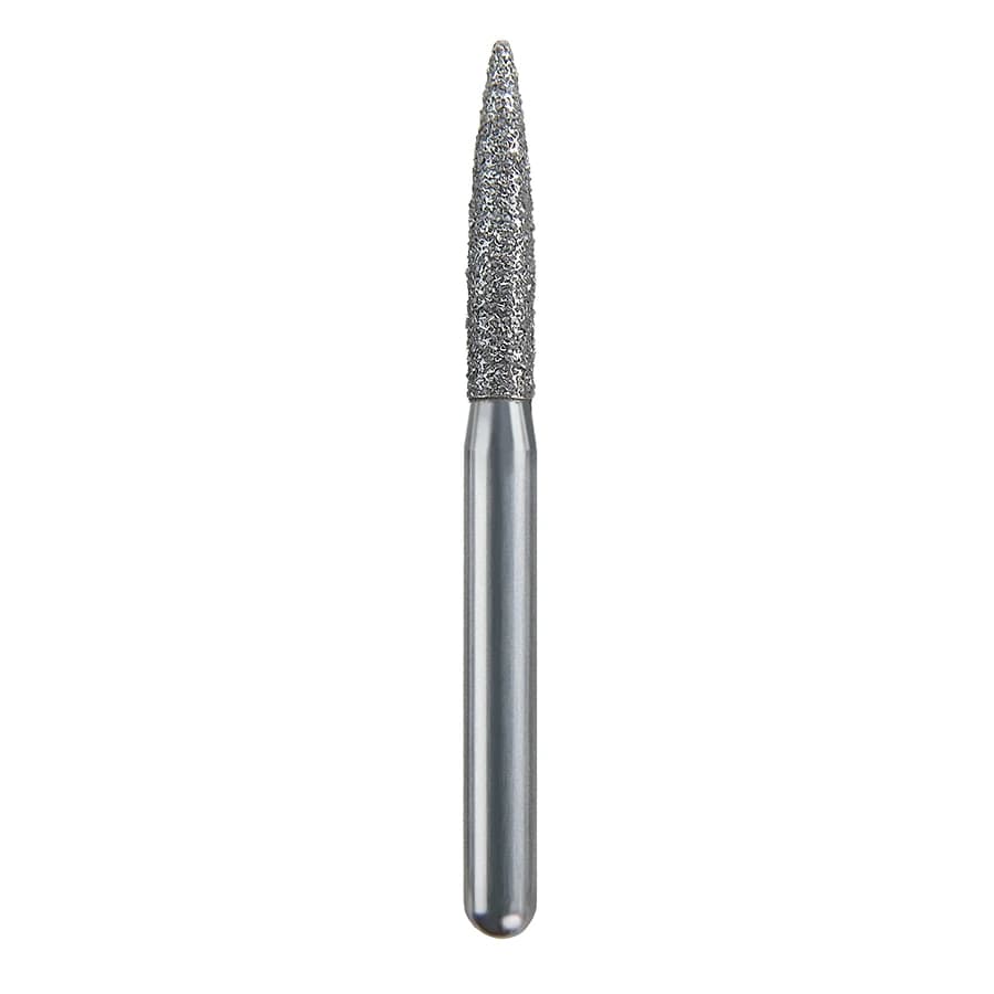 Spring Health Products Coarse Flame Diamond Bur, FG 862-016, Single-Use, 25/Pack (Z267.8C25) - #267.8 Coarse Flame Spring Diamond FG 862-016 Single-Use Pack of 25 - Image 1