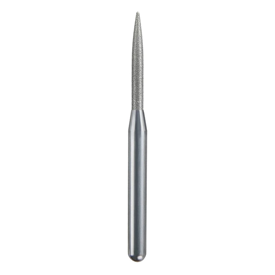 Spring Health Products #260.8 Extra-Fine Flame Diamond Bur, FG 862.012, Single-Use, 25/Pack - #260.8 Extra-Fine Flame Spring Diamond FG 862.012 Single-Use Pack of 25 - Image 1