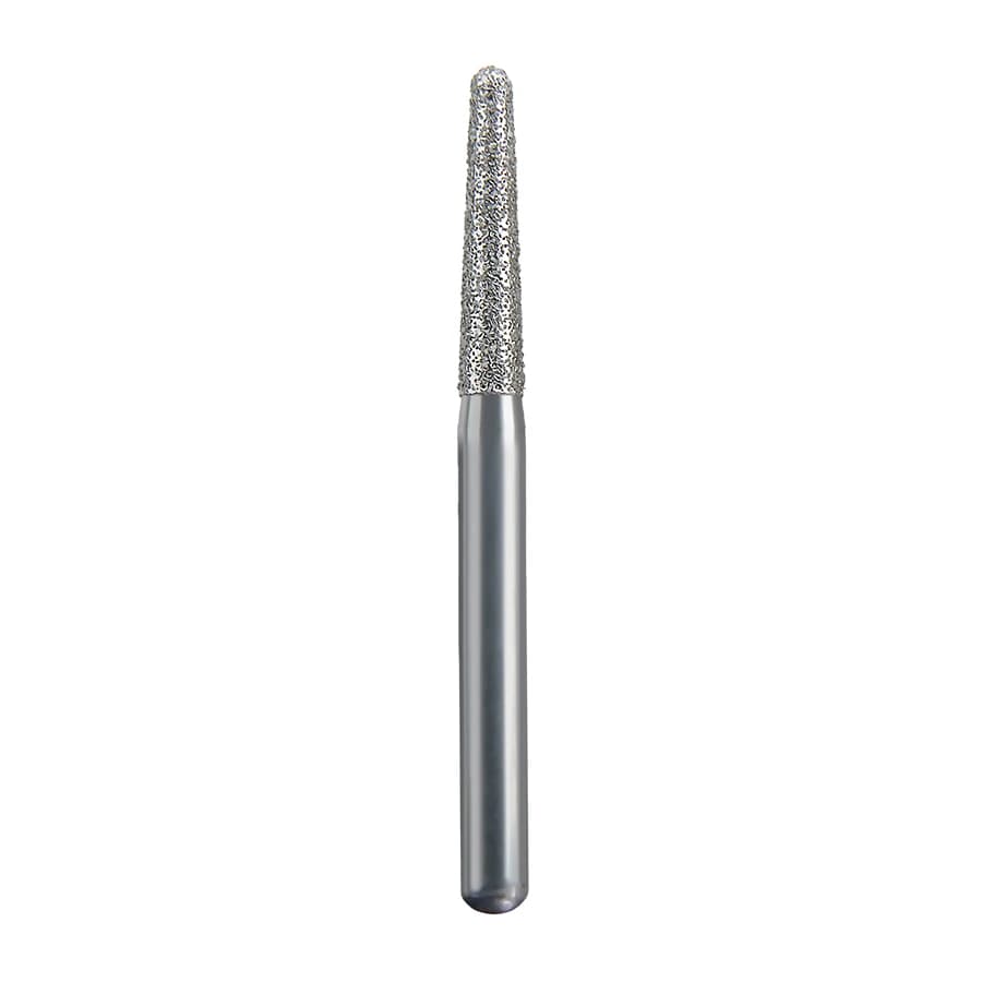 Spring Health Products #772.8 Fine Round End Taper Single-Use Diamond Bur, FG 856-016, 25/Pack, Z772.8F25 - #772.8 Fine Round End Taper Spring Diamond FG 856-016 Single-Use Pack of 25 - Image 1