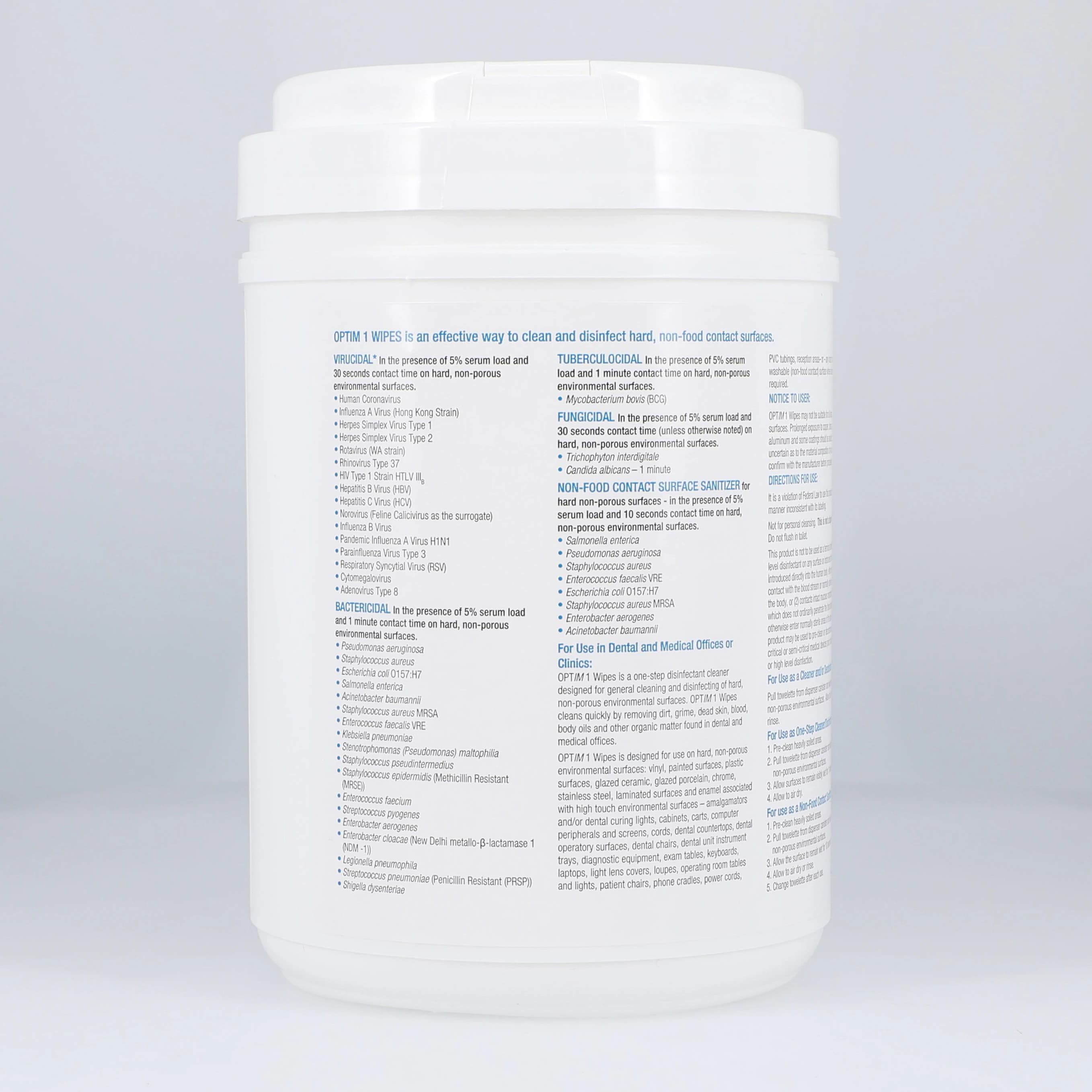 Optim 1 Disinfectant Wipes, 6" x 7", 160/Canister, OPT1-W12 thumbnail 3