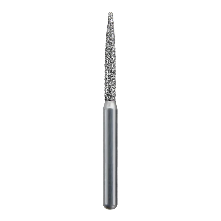 Spring Health Products Coarse Flame Diamond Bur, FG, 863-012, Single-Use, 25/Pack (Z260.10C25) - #260.10 Coarse Flame Spring Diamond FG 863-012 Single-Use Pack of 25 - Image 1