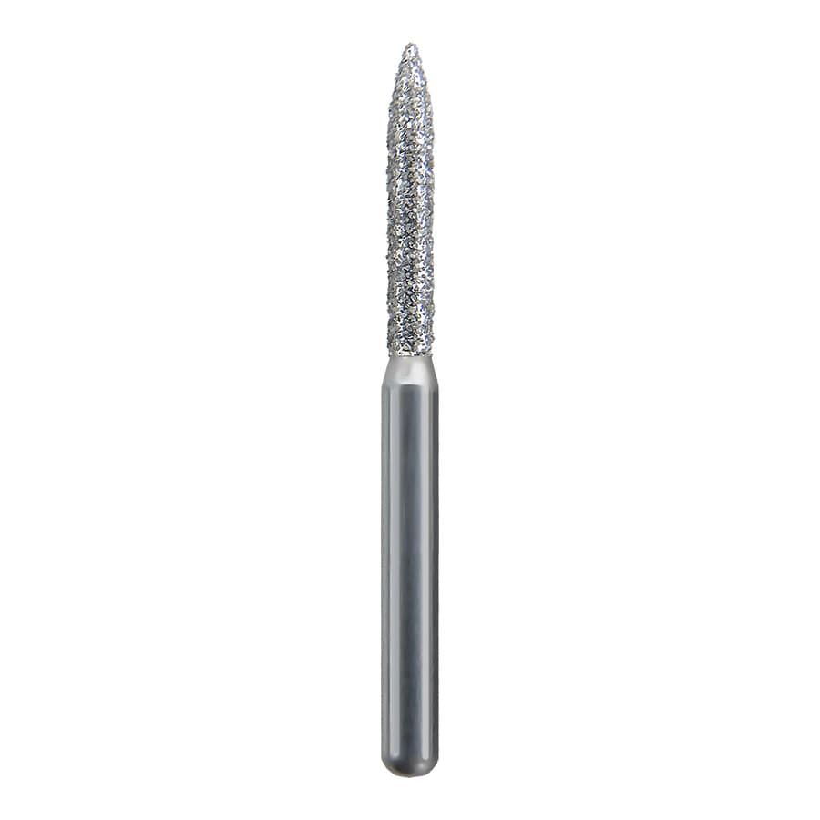 Spring Health Products FG Diamond Bur, Coarse, Flame, 863-014, Single-Use, 25/Pkg, 265.8C25 - #265.8 Coarse Flame Spring Diamond FG 863-014 Single-Use Pack of 25 - Image 1