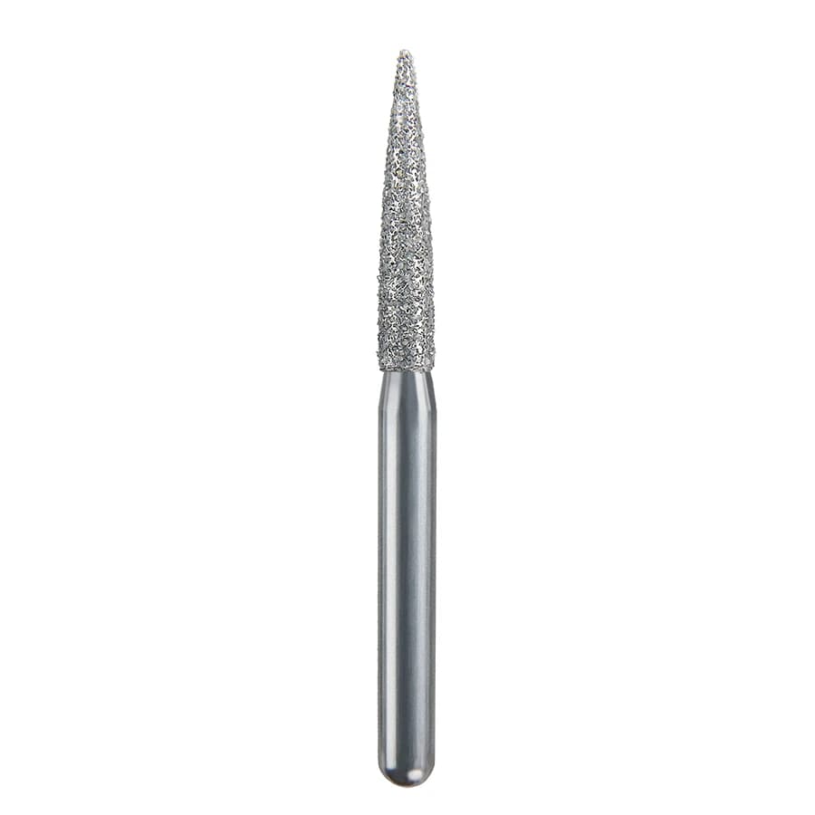 Spring Health Products FG Diamond Bur, Coarse, Flame, 863-018, Single-Use, 25/Pkg, 270.9C25 - #270.9 Coarse Flame Spring Diamond FG 863-018 Single-Use Pack of 25 - Image 1