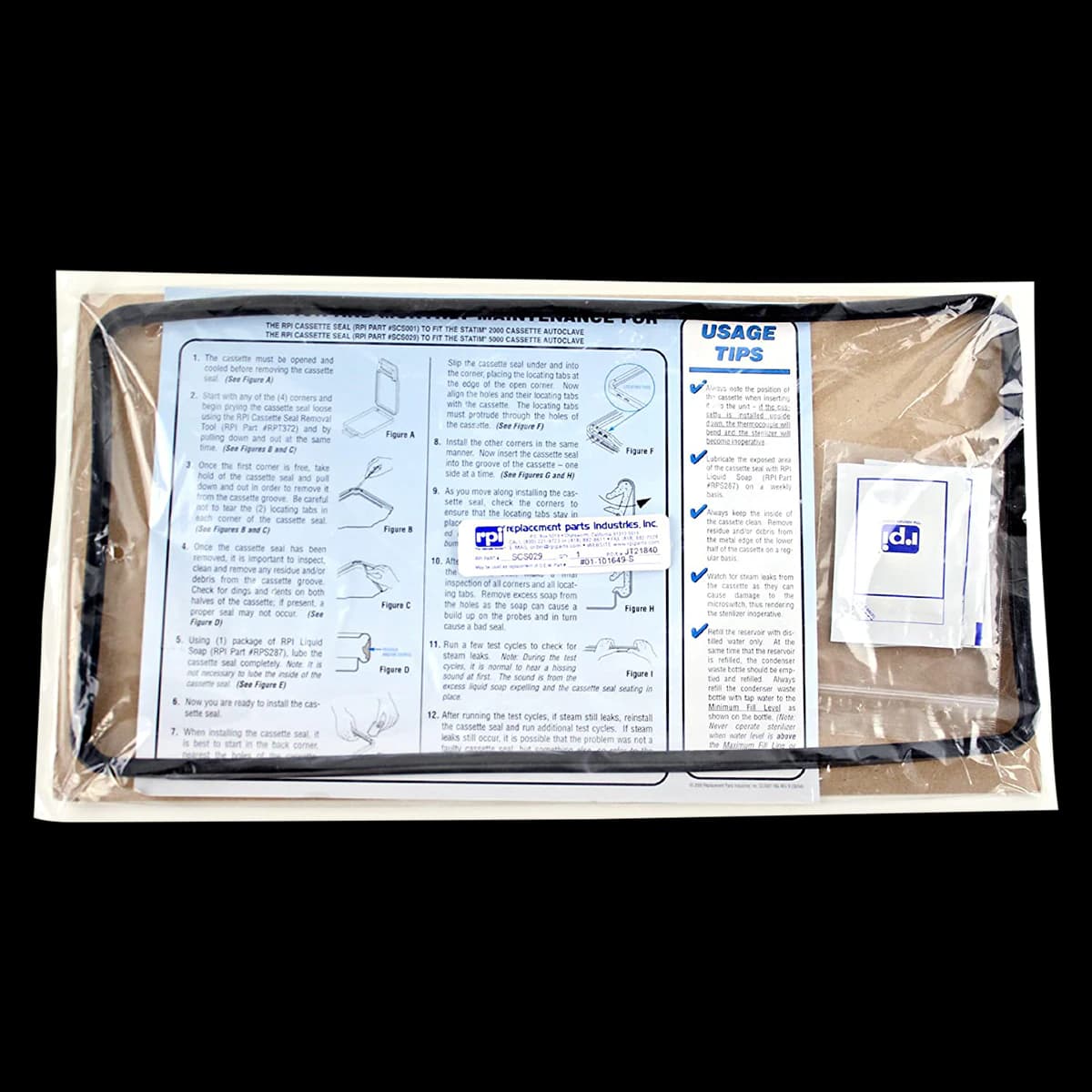 SciCan Statim 5000 Cassette Seal and Lube Kit, 01-101649S thumbnail 2