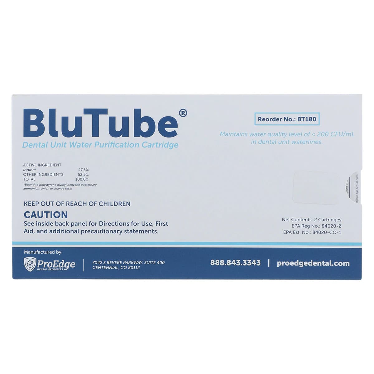 BluTube Dental Unit Waterline Purification Cartridge/Straw System, 6-Month Cartridges, 2/Box, BT180 thumbnail 5