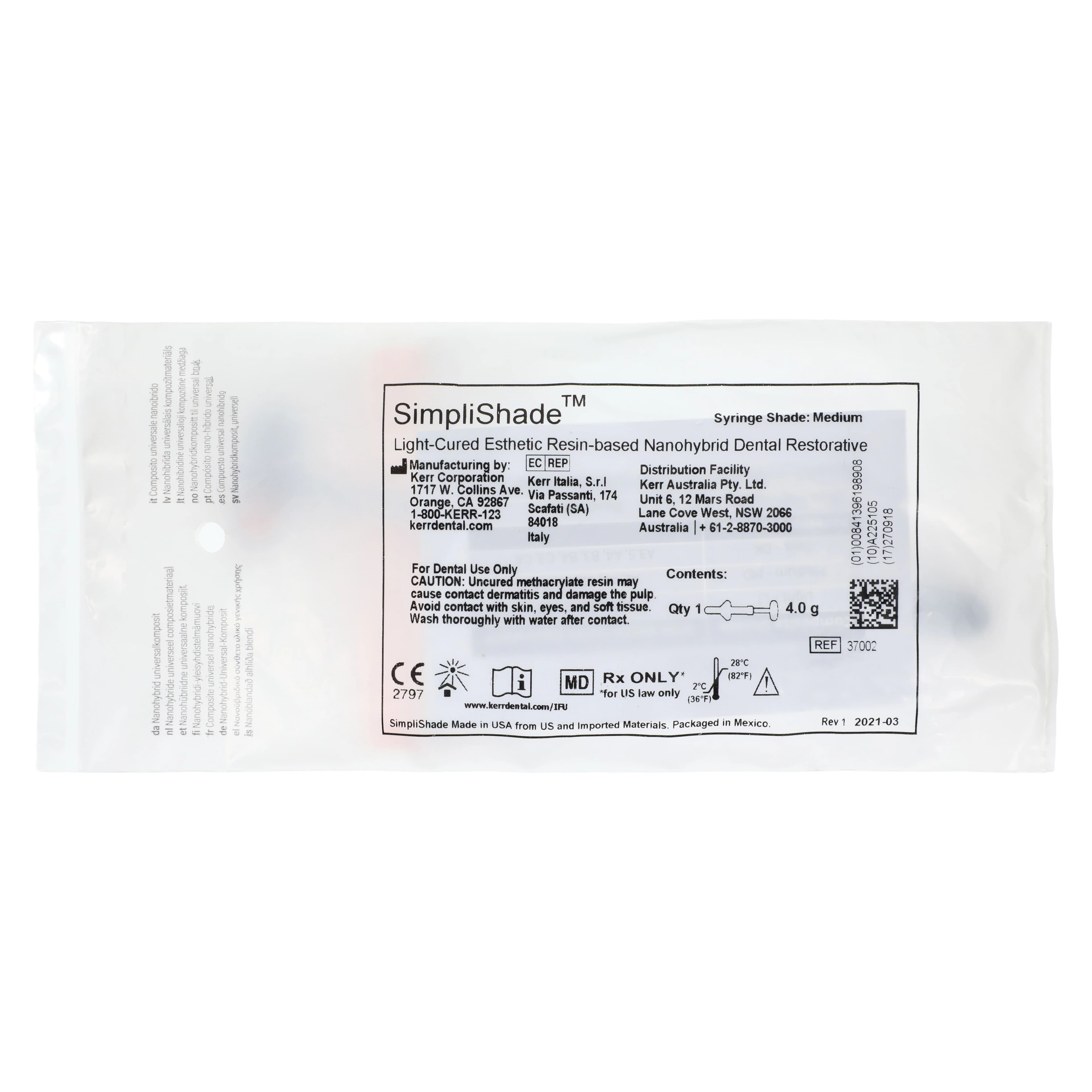 SimpliShade Universal Nanohybrid Composite Syringe Refill, Medium Shade, 4 g, 1/Pk, 37002 thumbnail 5