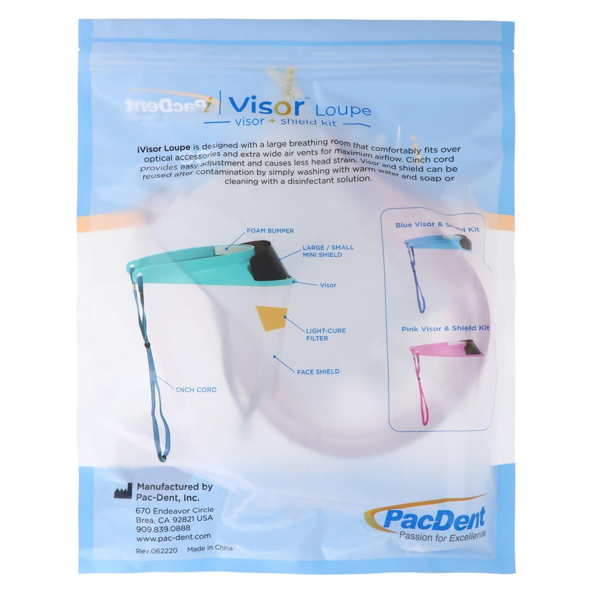 iVisor™ Pink Loupe Visor and Shield Kit, Medium (9cm), Reusable, 01KEZKNN6761RZZ5JF63GZWTP8 thumbnail 2