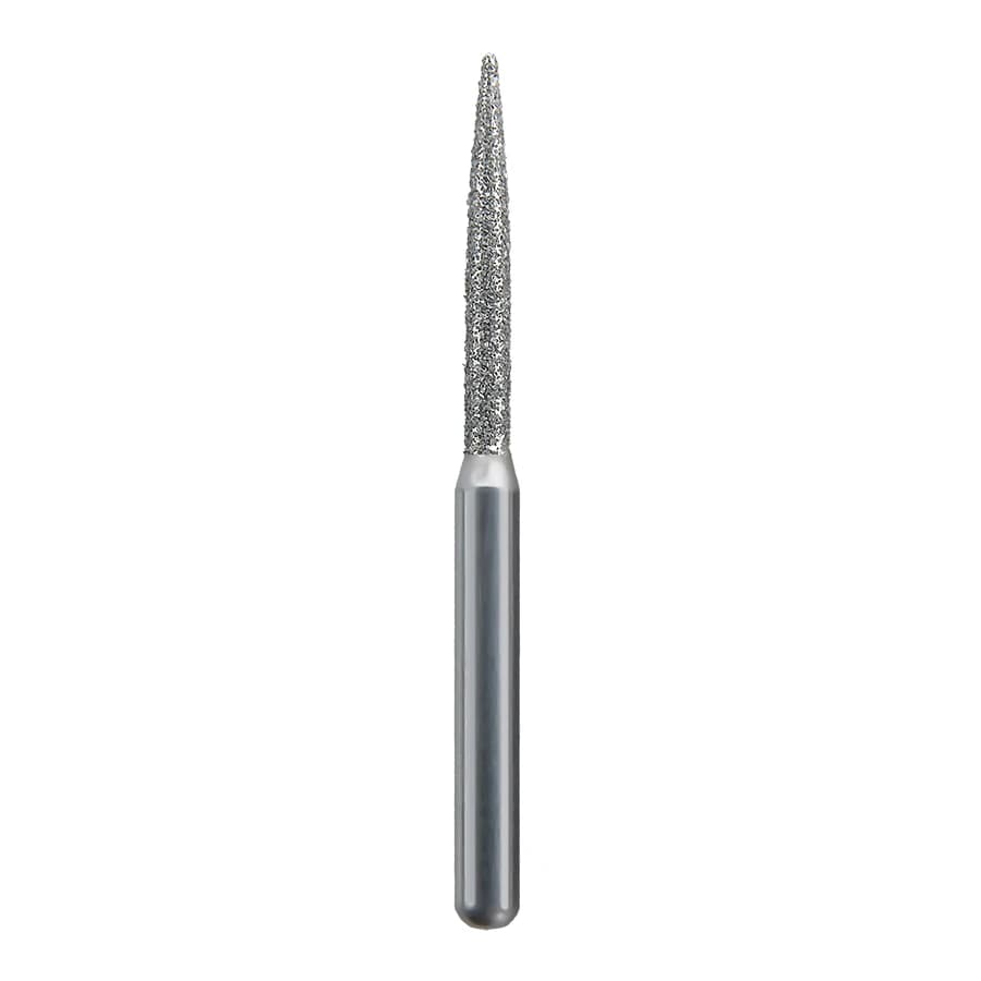 Spring Diamond Bur FG Fine Flame 863-012, Single-Use, 25/Pack - #260.10 Fine Flame Spring Diamond FG 863-012 Single-Use Pack of 25 - Image 1