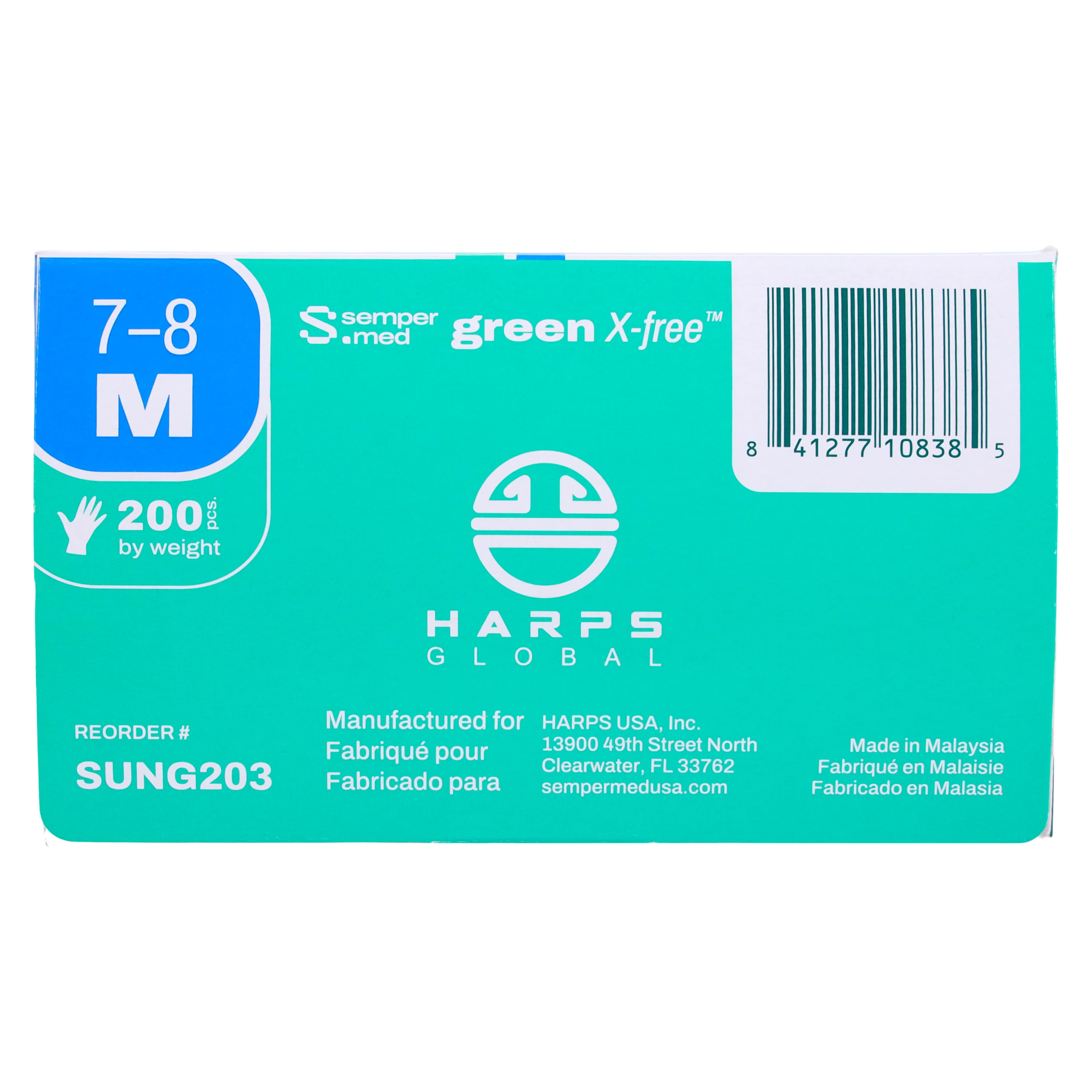 Sempermed Sempersure Green Powder-Free Nitrile Exam Gloves, Medium, Textured, 200/Box, SUNG203 thumbnail 7