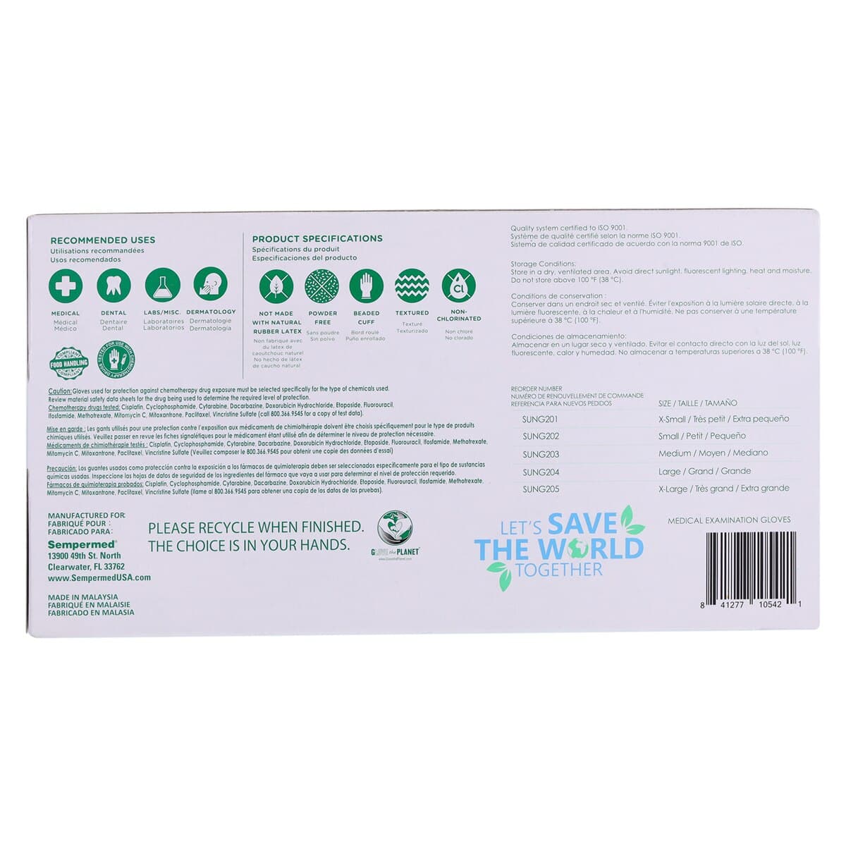 SemperSure Green Nitrile Exam Gloves, Powder Free, Non-Sterile, Large, Green, 200/Box thumbnail 9